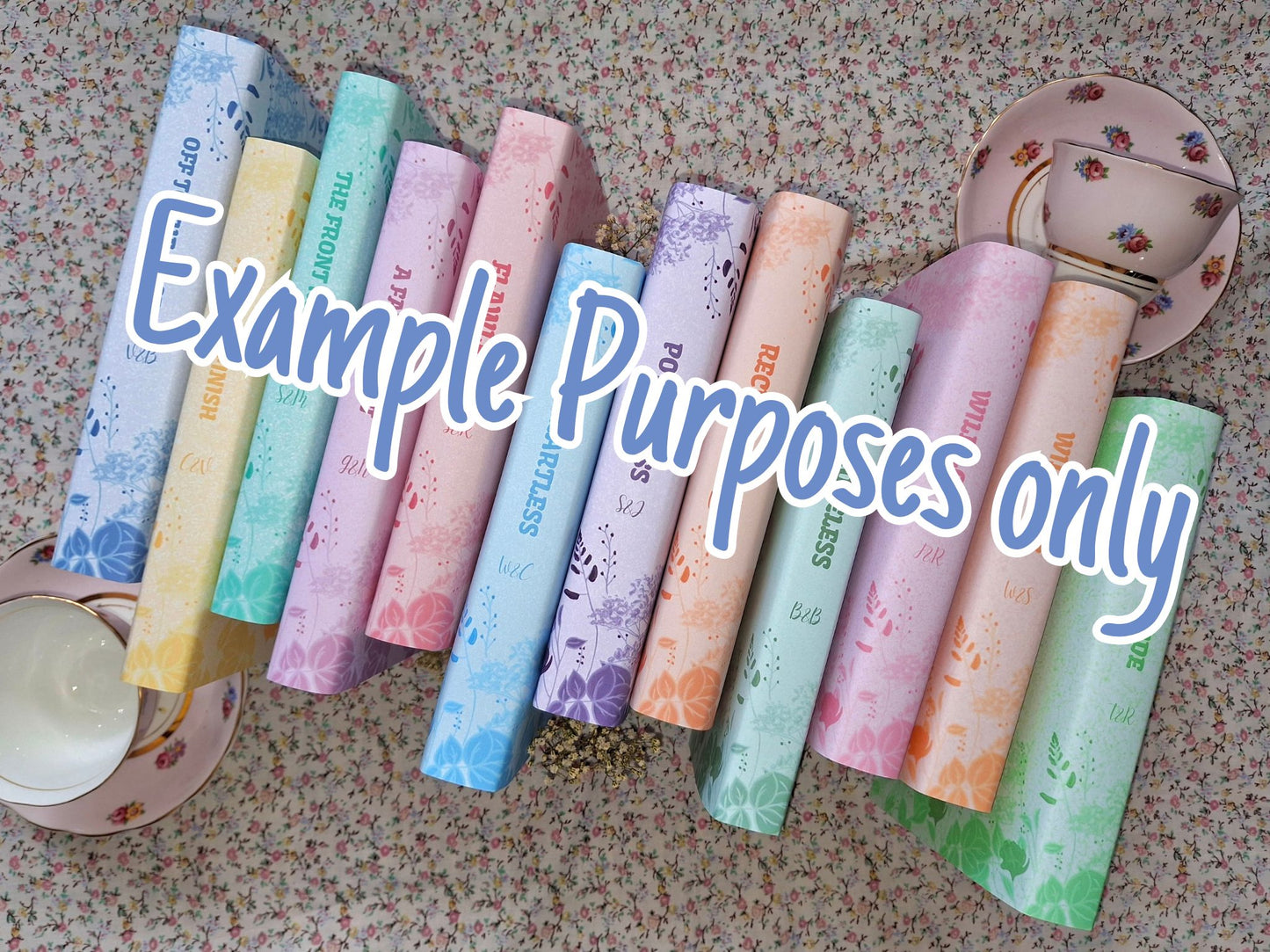 Custom Rainbow Floral Spray Dust Jackets, you choose your Titles and Colours.