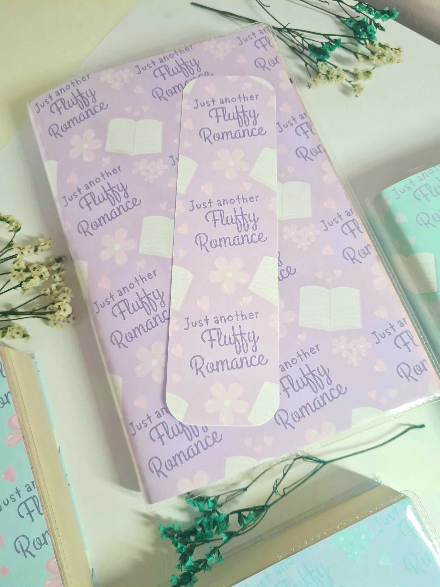 Printable Cute Romance Protective Book Cover Sheets in 4 Colours