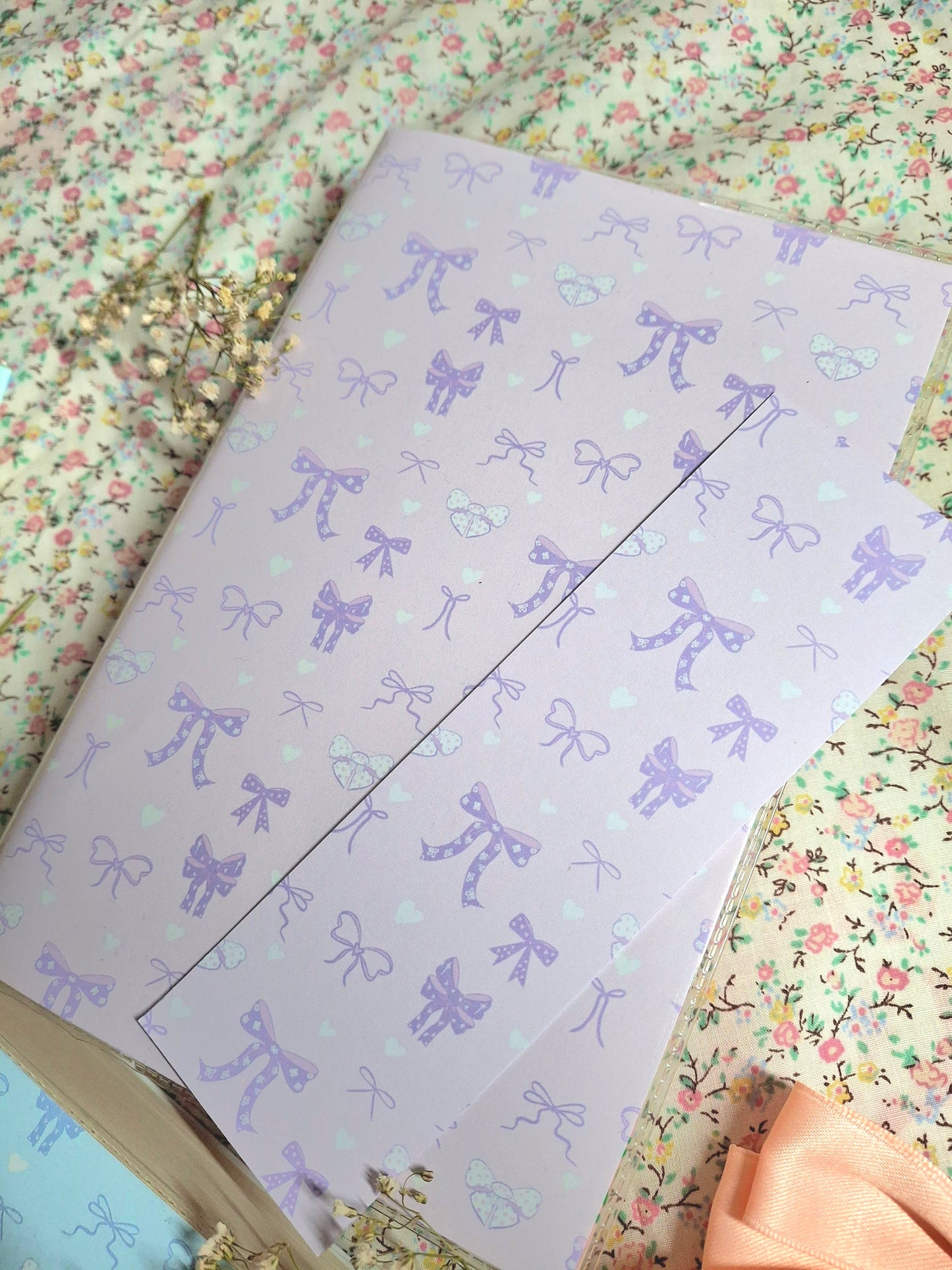 Cute Bow Pattern Protective Interchangeable Book Covers.