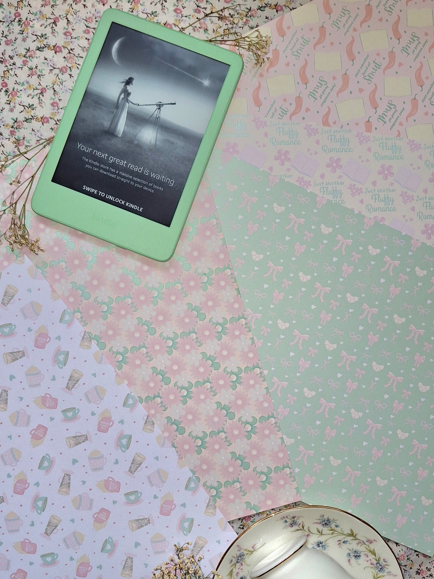 Matcha Green Printable Kindle Insert