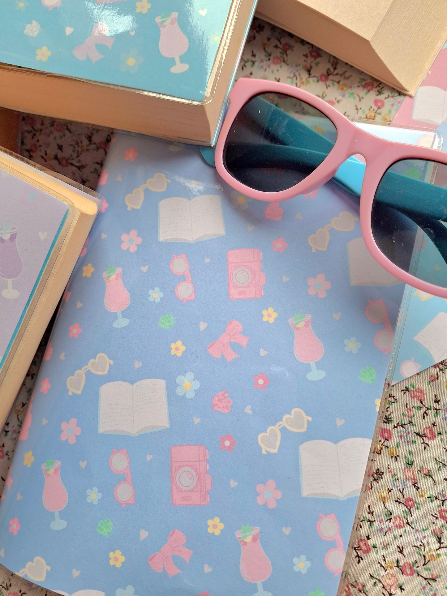 Cute Pastel Summer Protective Interchangeable Book Covers.