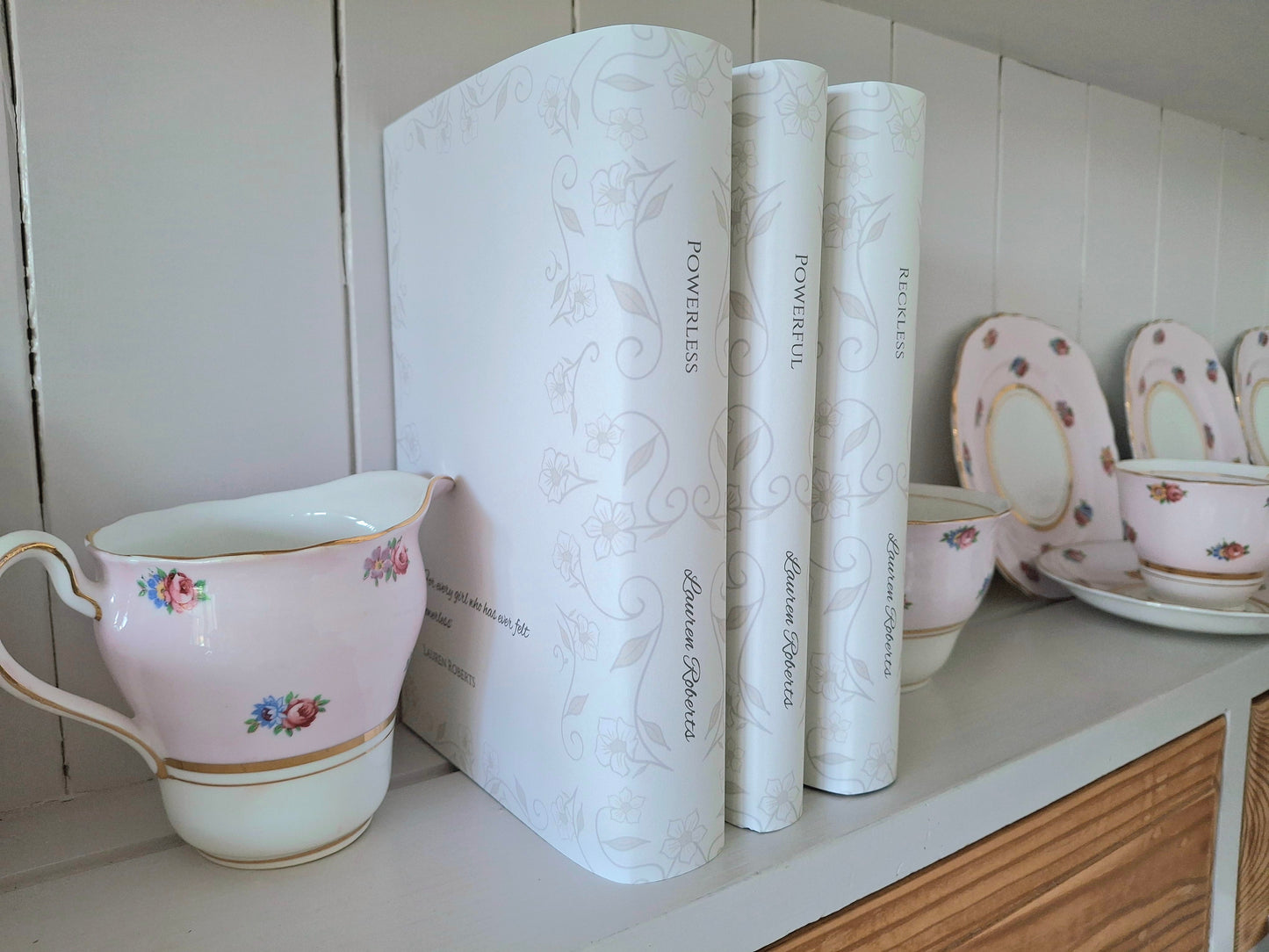 Custom Ivory Simple Elegant Dust Jackets, you choose your Titles and Colours.