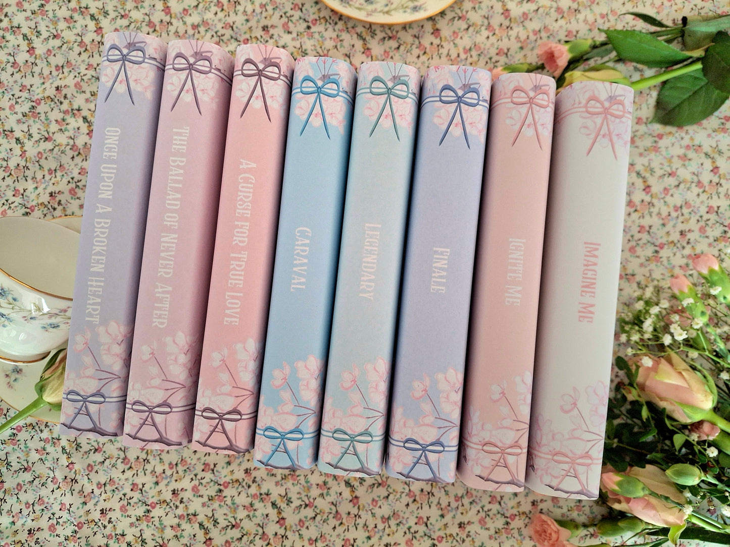 Custom Cherry Blossom Dust Jackets, you choose your Titles and Colours.