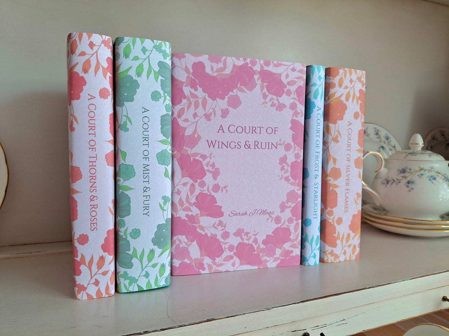 Digital Download. ACOTAR Floral Dust Jackets. Print at Home.