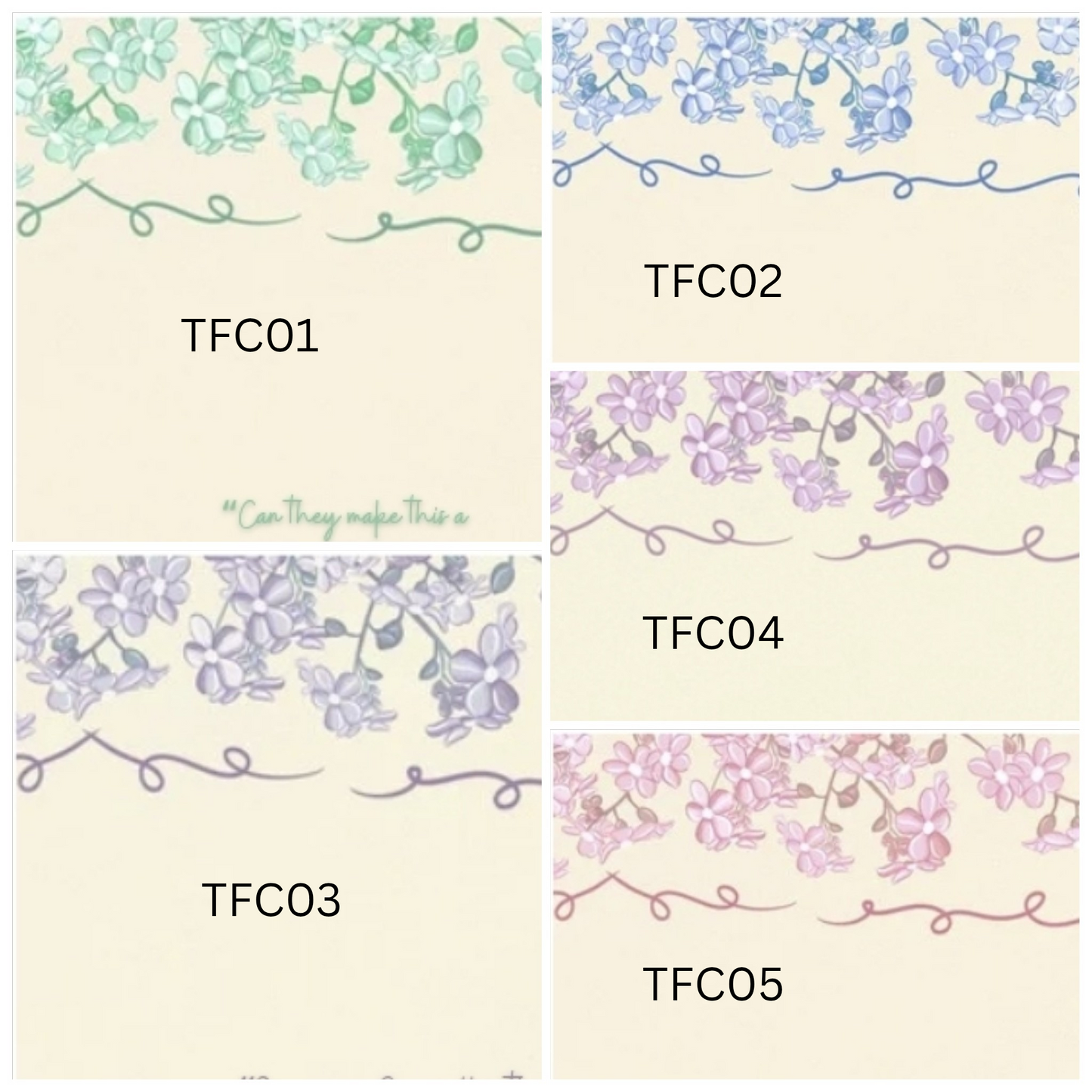 Custom Tall Cream Flower Dust Jackets, you choose your Titles and Colours.