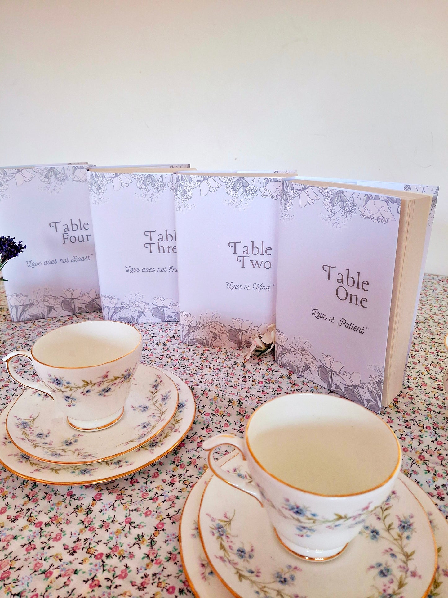 Table Number decoration. Customised, Table Number Book Sleeve. Wedding, Christening, Party. Book Cover. Corinthians.