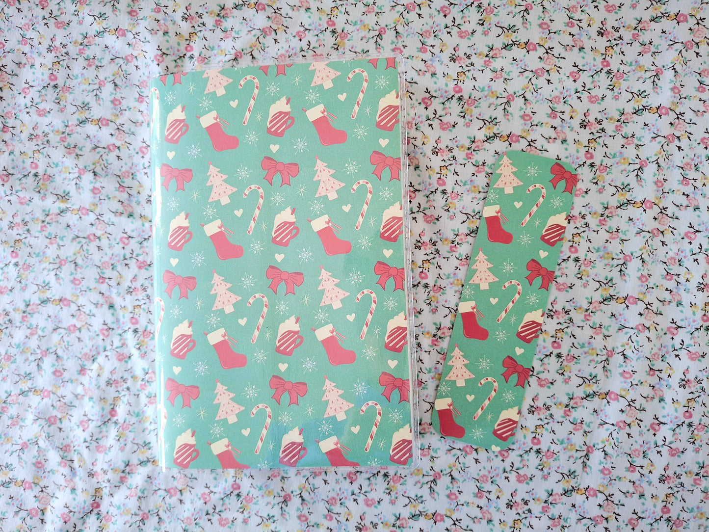 Cute Christmas Traditional Protective Interchangeable Book Cover.