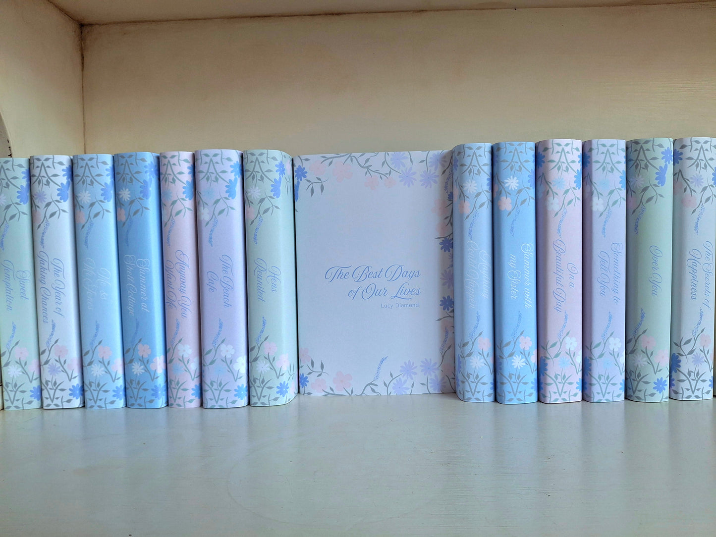 Digital Ditsy Flower Decorative Dust Jackets. Editable in Canva. 6 colours.