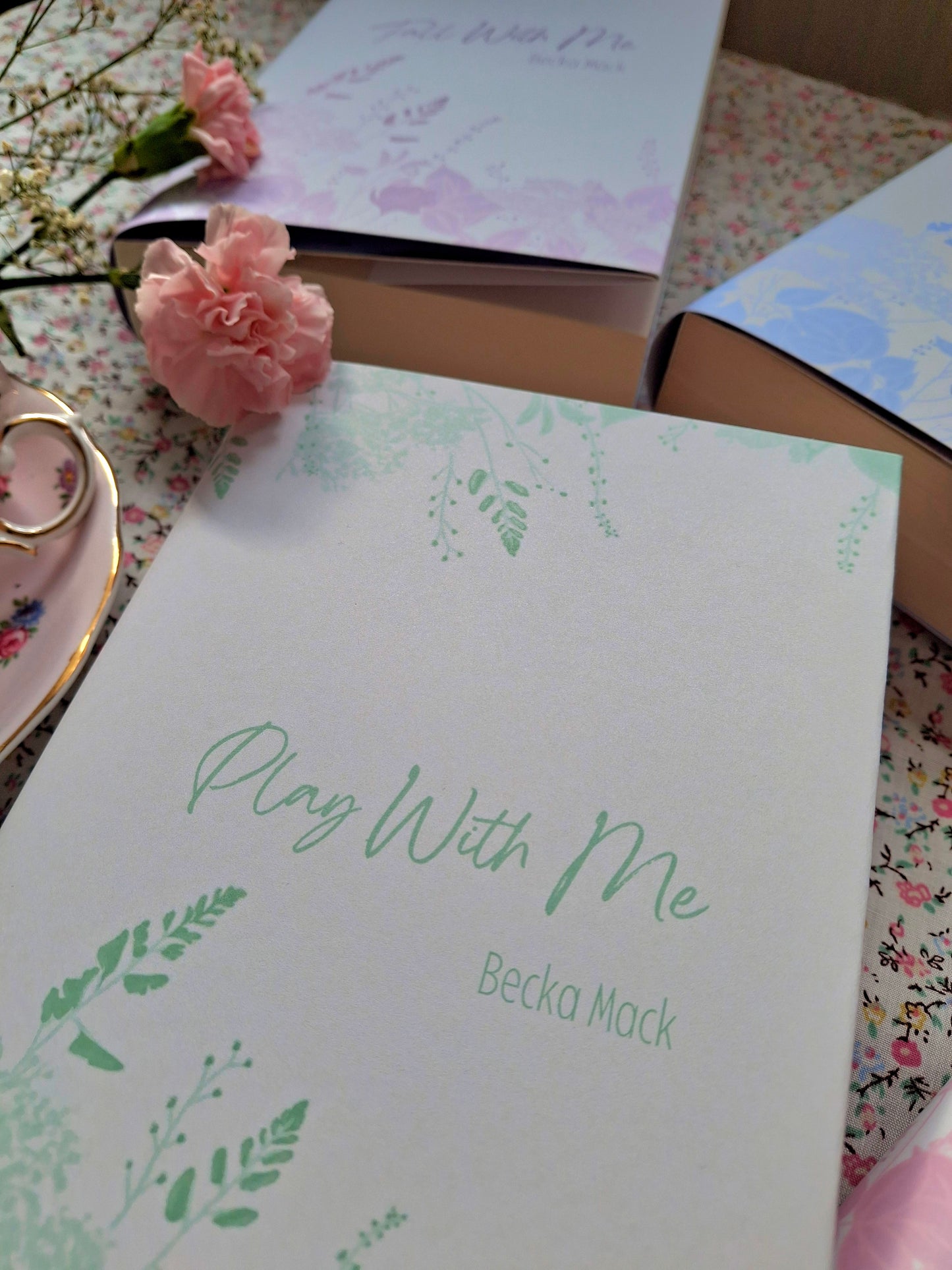 Custom Cream Floral Dust Jackets, you choose your Titles and Colours.