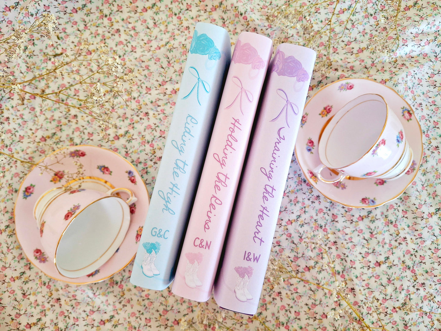 Custom Cowboy Flower Dust Jackets, you choose your Titles and Colours.