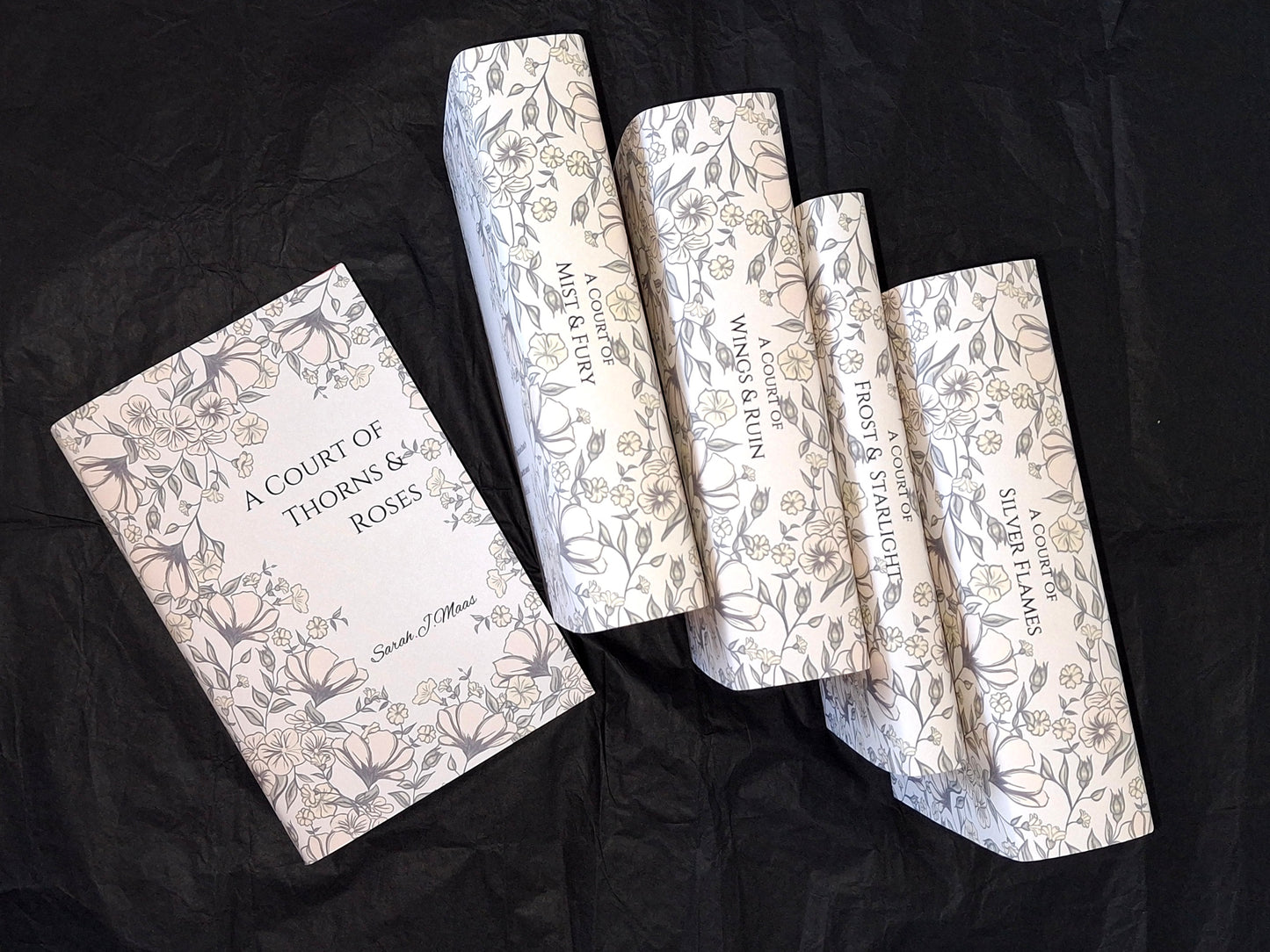 Custom Elegant Flower Dust Jackets, you choose your Titles and Colours.