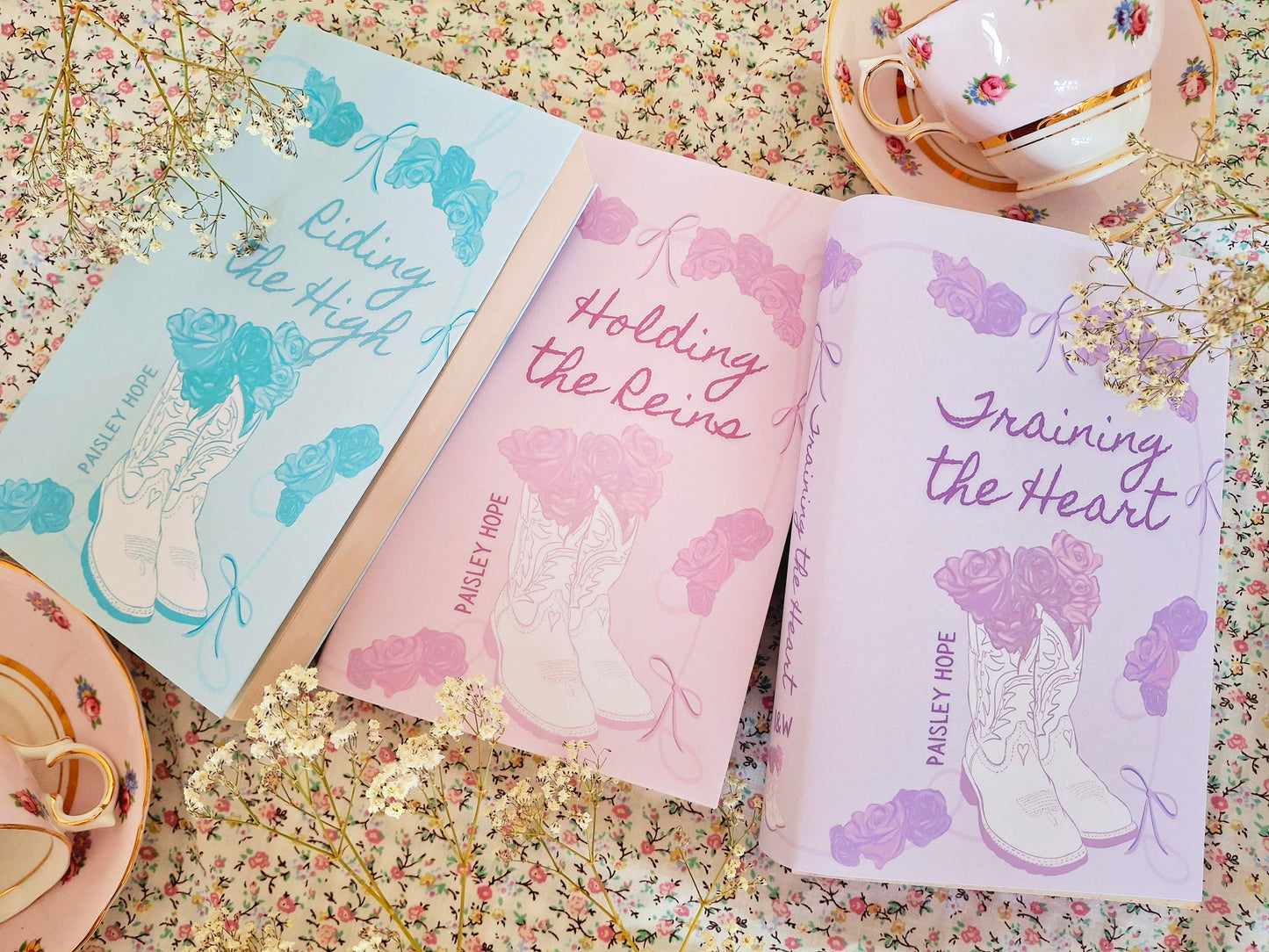Custom Cowboy Flower Dust Jackets, you choose your Titles and Colours.