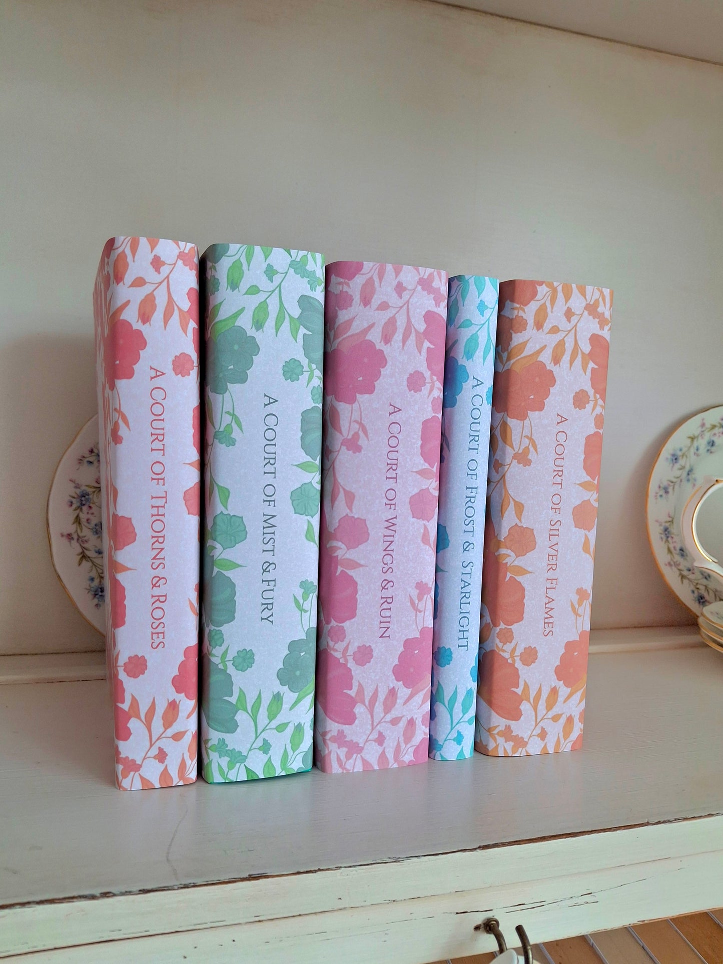 Digital Download. ACOTAR Floral Dust Jackets. Print at Home.