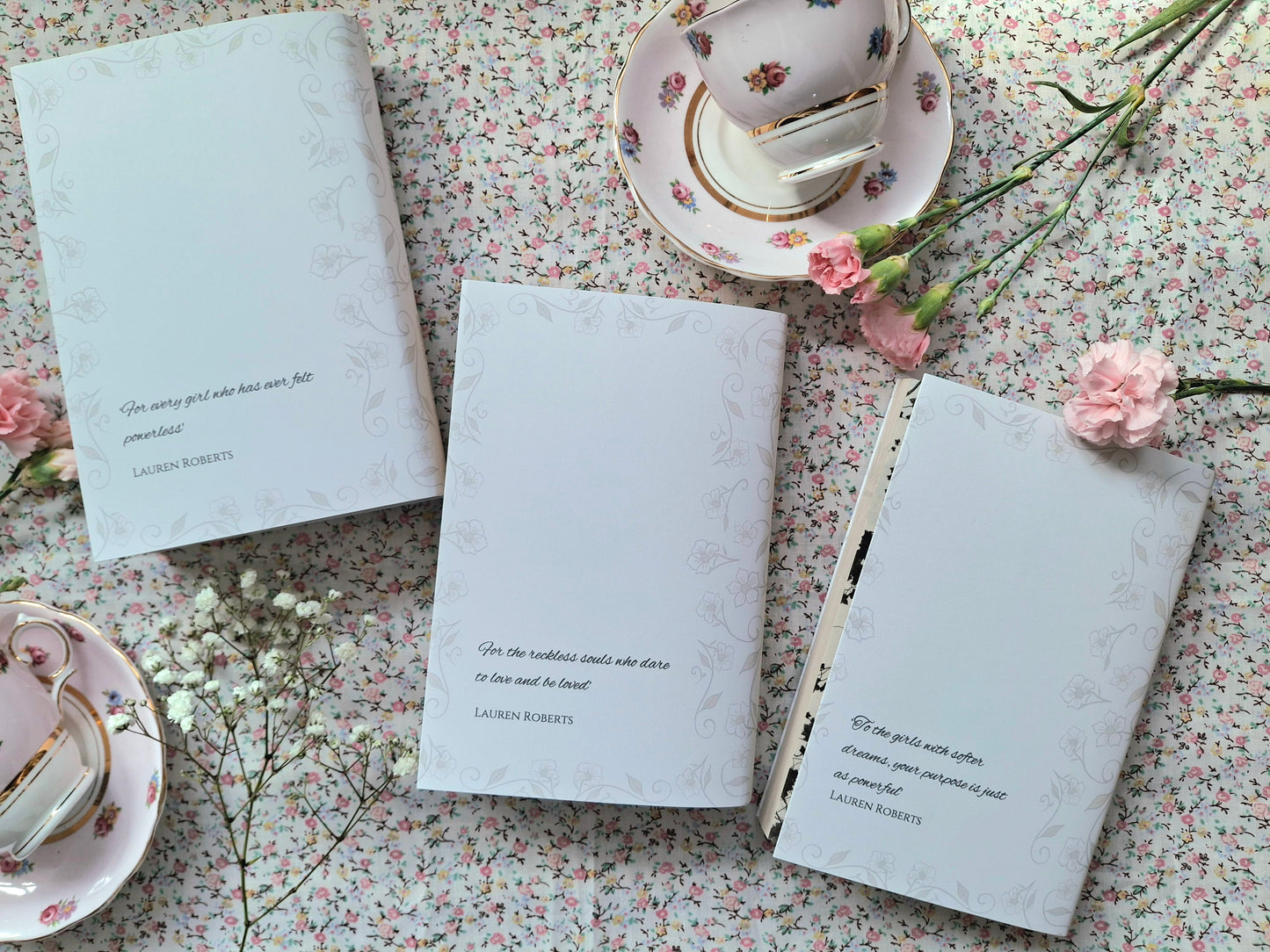 Custom Ivory Simple Elegant Dust Jackets, you choose your Titles and Colours.