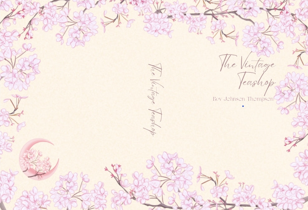 Digital Cherry Blossom Single Decorative Dust Jackets. Editable in Canva. 1 colour.