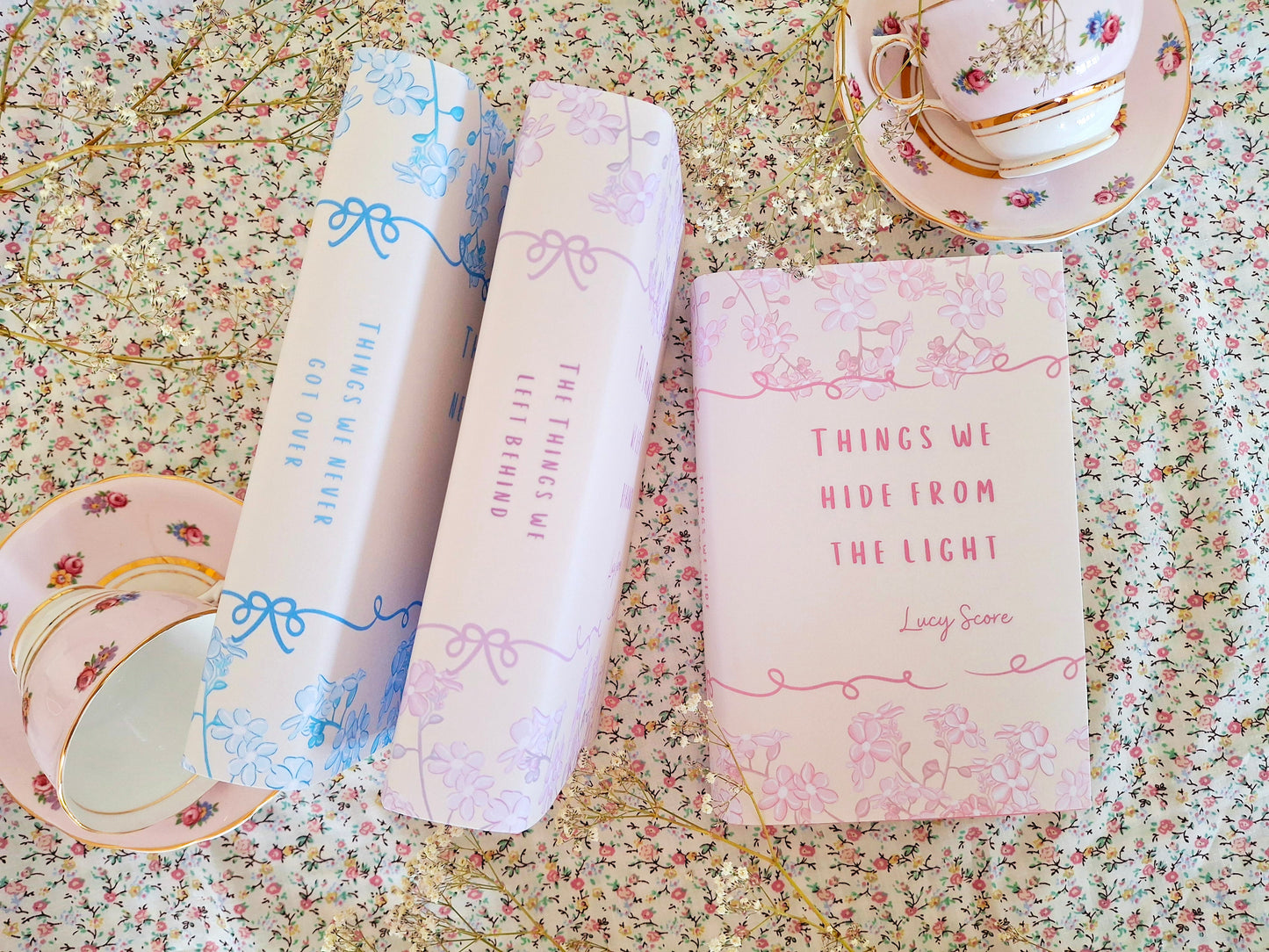 Custom Tall Cream Flower Dust Jackets, you choose your Titles and Colours.