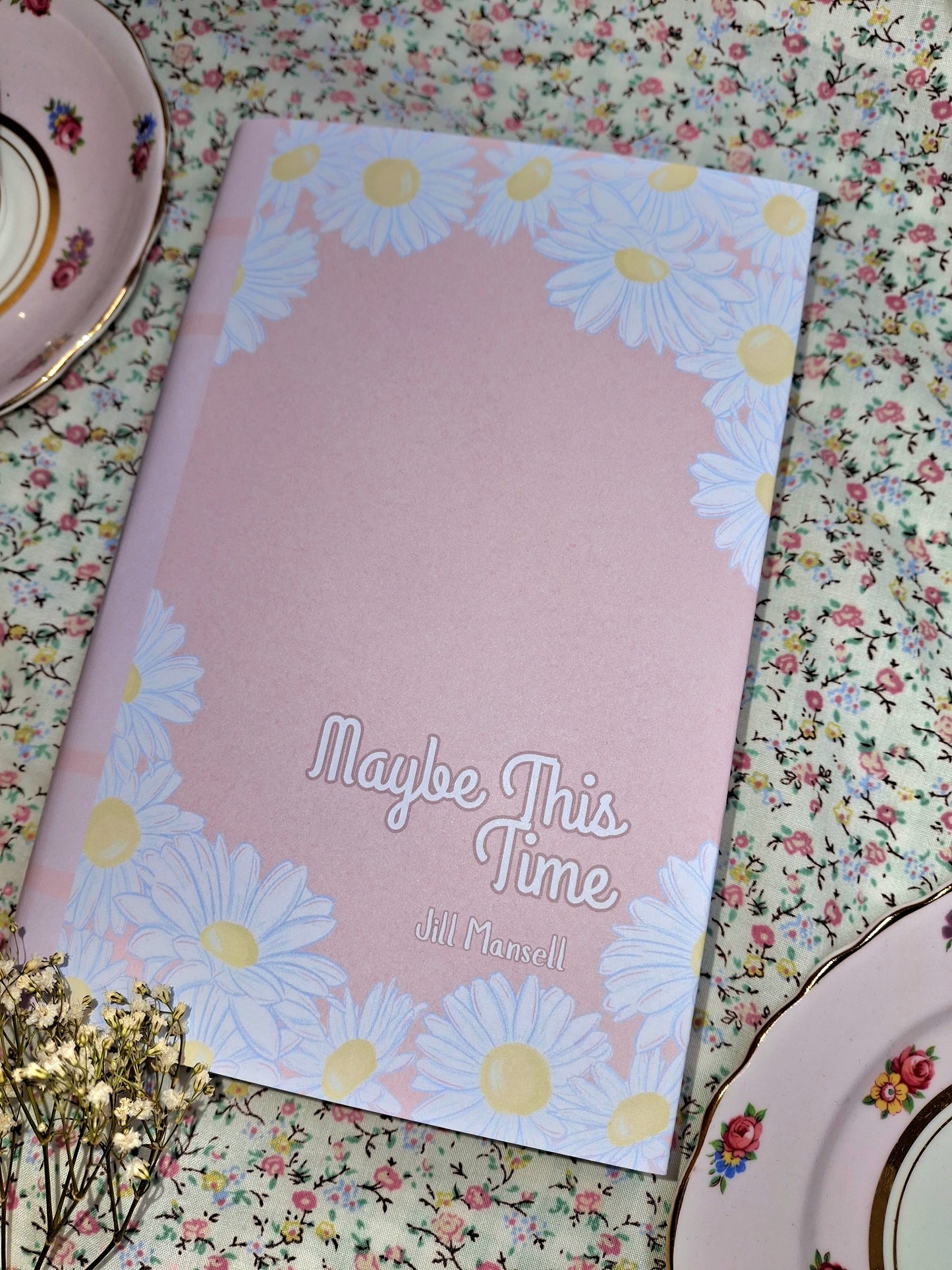 Digital Daisy Pastel Decorative Dust Jackets. Editable in Canva 10 colours.