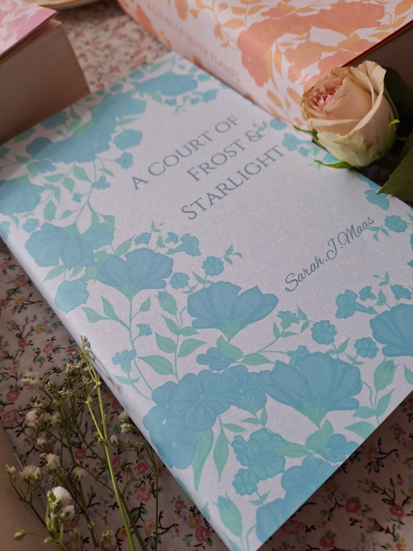 Digital Download. ACOTAR Floral Dust Jackets. Print at Home.