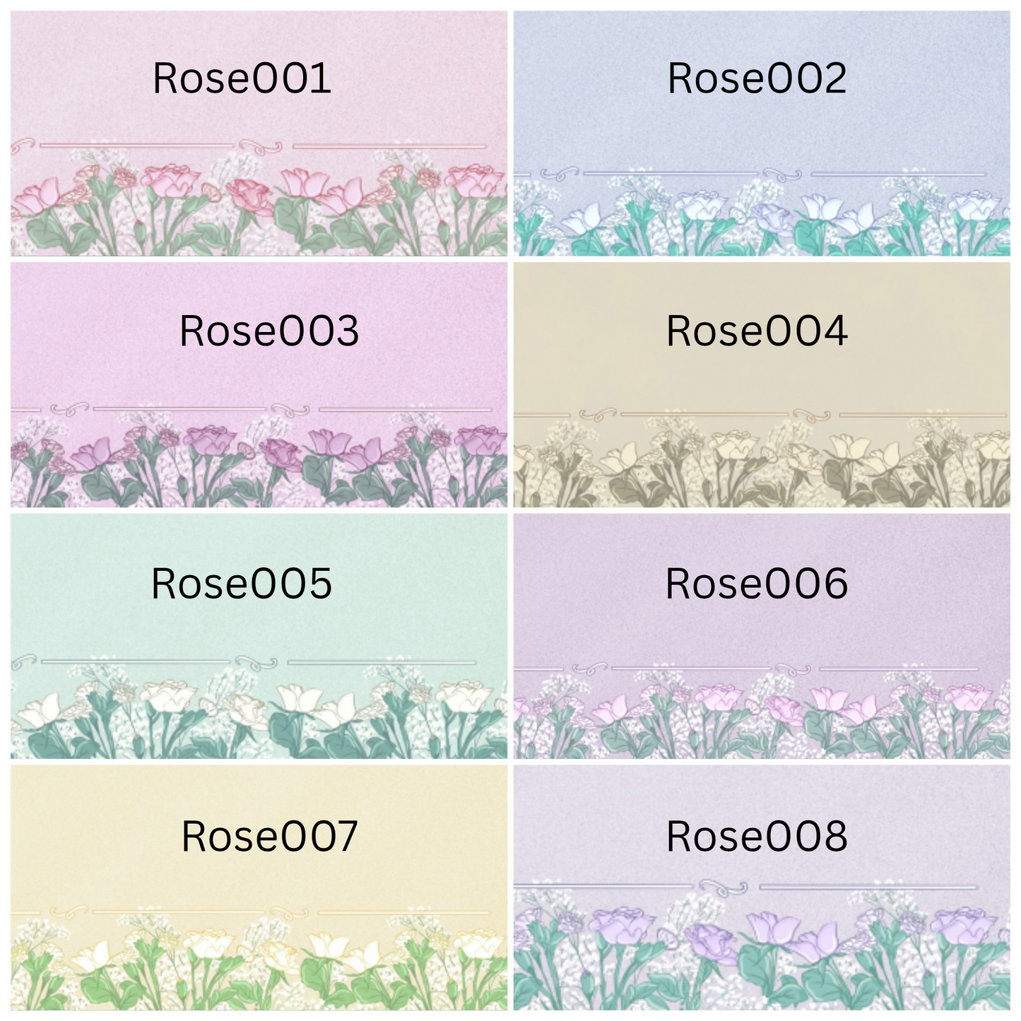 Custom Rose Flower Dust Jackets, you choose your Titles and Colours.