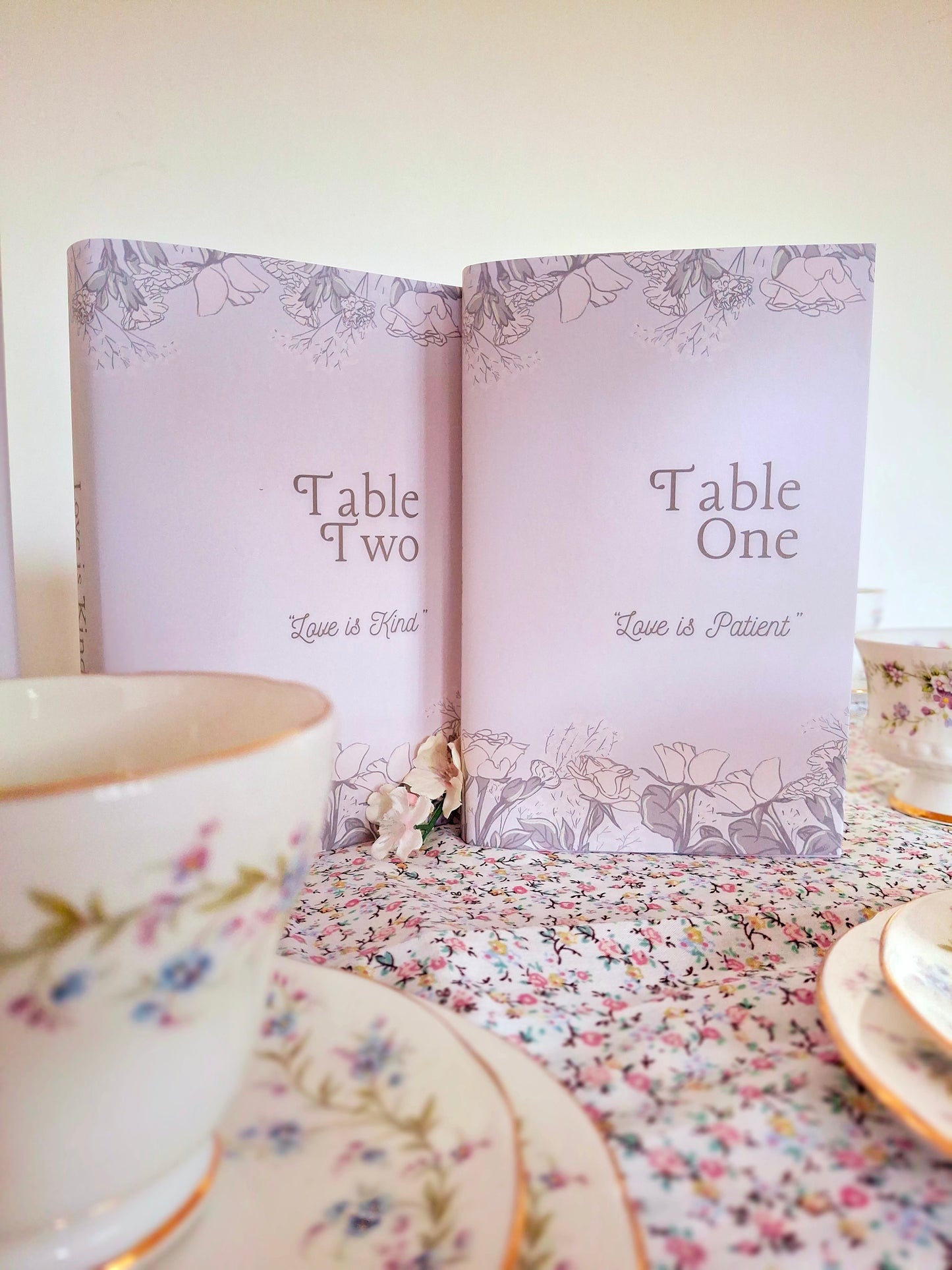 Table Number decoration. Customised, Table Number Book Sleeve. Wedding, Christening, Party. Book Cover. Corinthians.