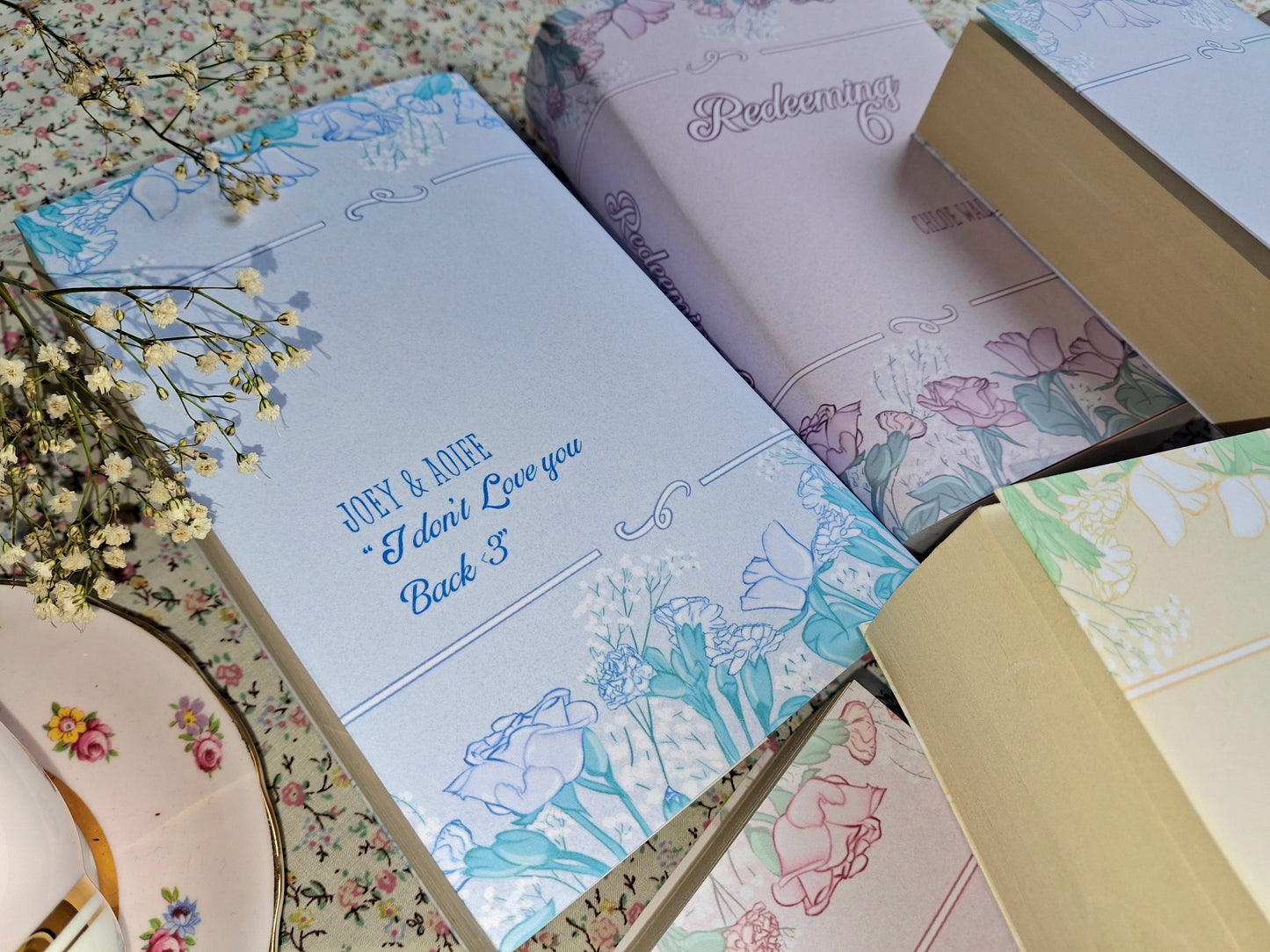 Custom Rose Flower Dust Jackets, you choose your Titles and Colours.