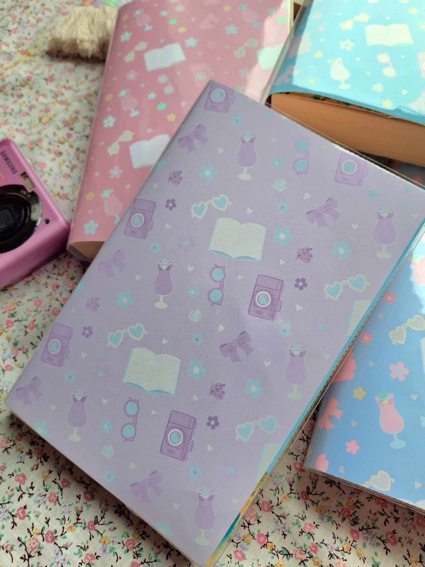 Cute Pastel Summer Protective Interchangeable Book Covers.