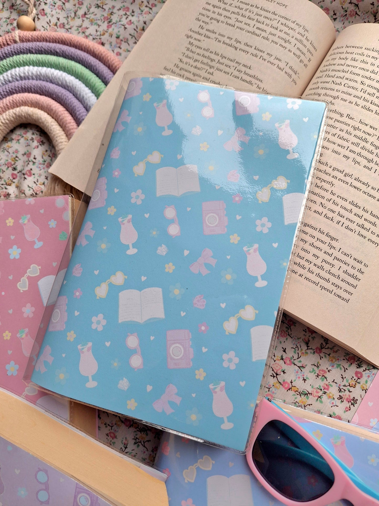 Cute Pastel Summer Protective Interchangeable Book Covers.
