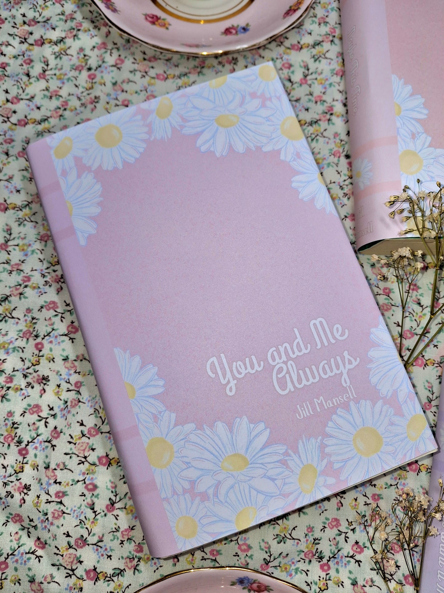 Digital Daisy Pastel Decorative Dust Jackets. Editable in Canva 10 colours.