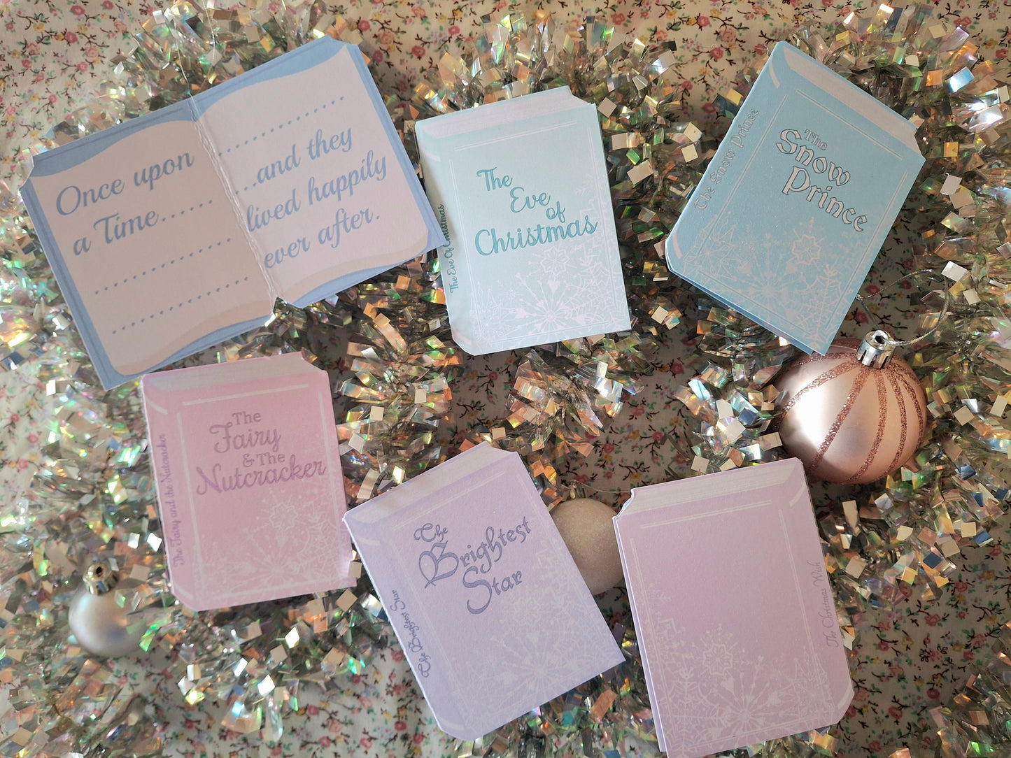 Mini Christmas Book Decorations