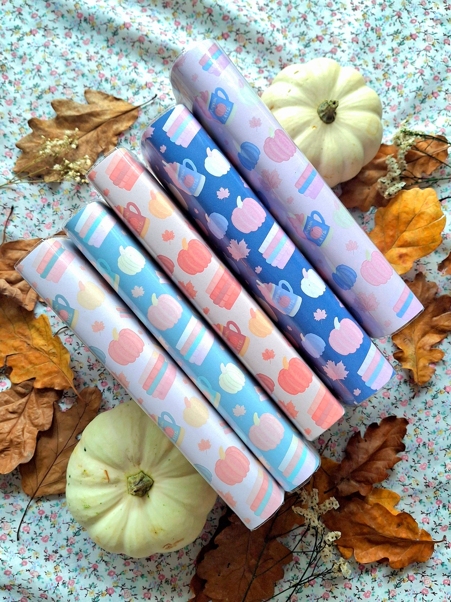 Pastel Autumn Protective Interchangeable Book Covers.