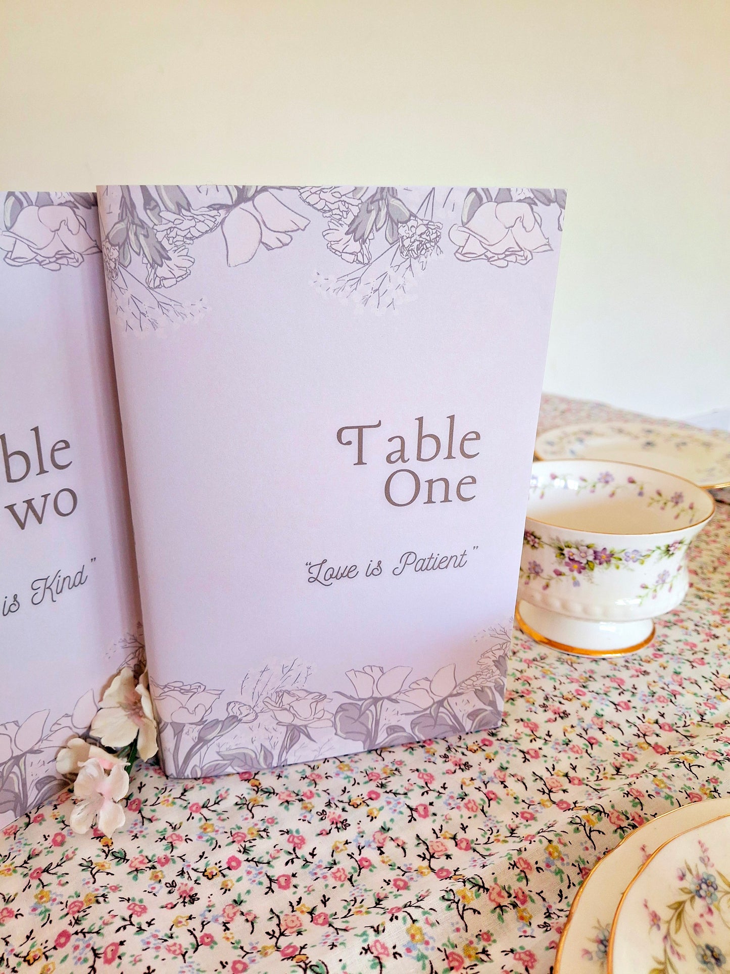 Table Number decoration. Customised, Table Number Book Sleeve. Wedding, Christening, Party. Book Cover. Corinthians.