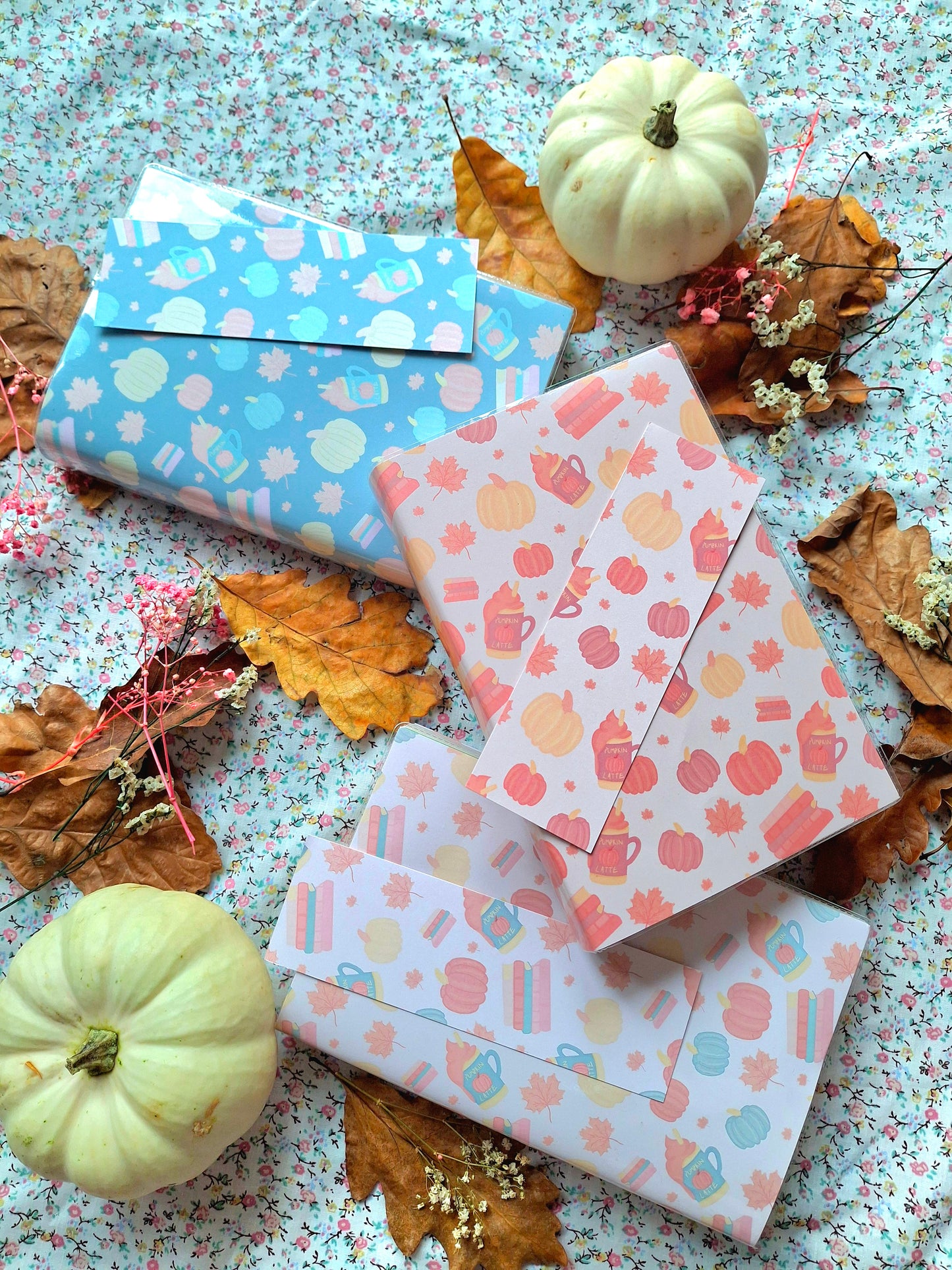 Pastel Autumn Protective Interchangeable Book Covers.