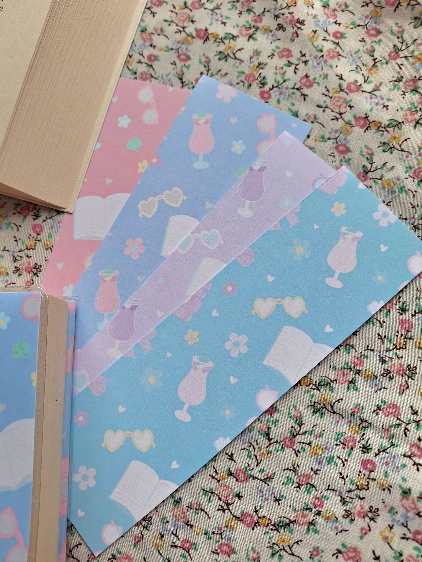 Cute Pastel Summer Protective Interchangeable Book Covers.