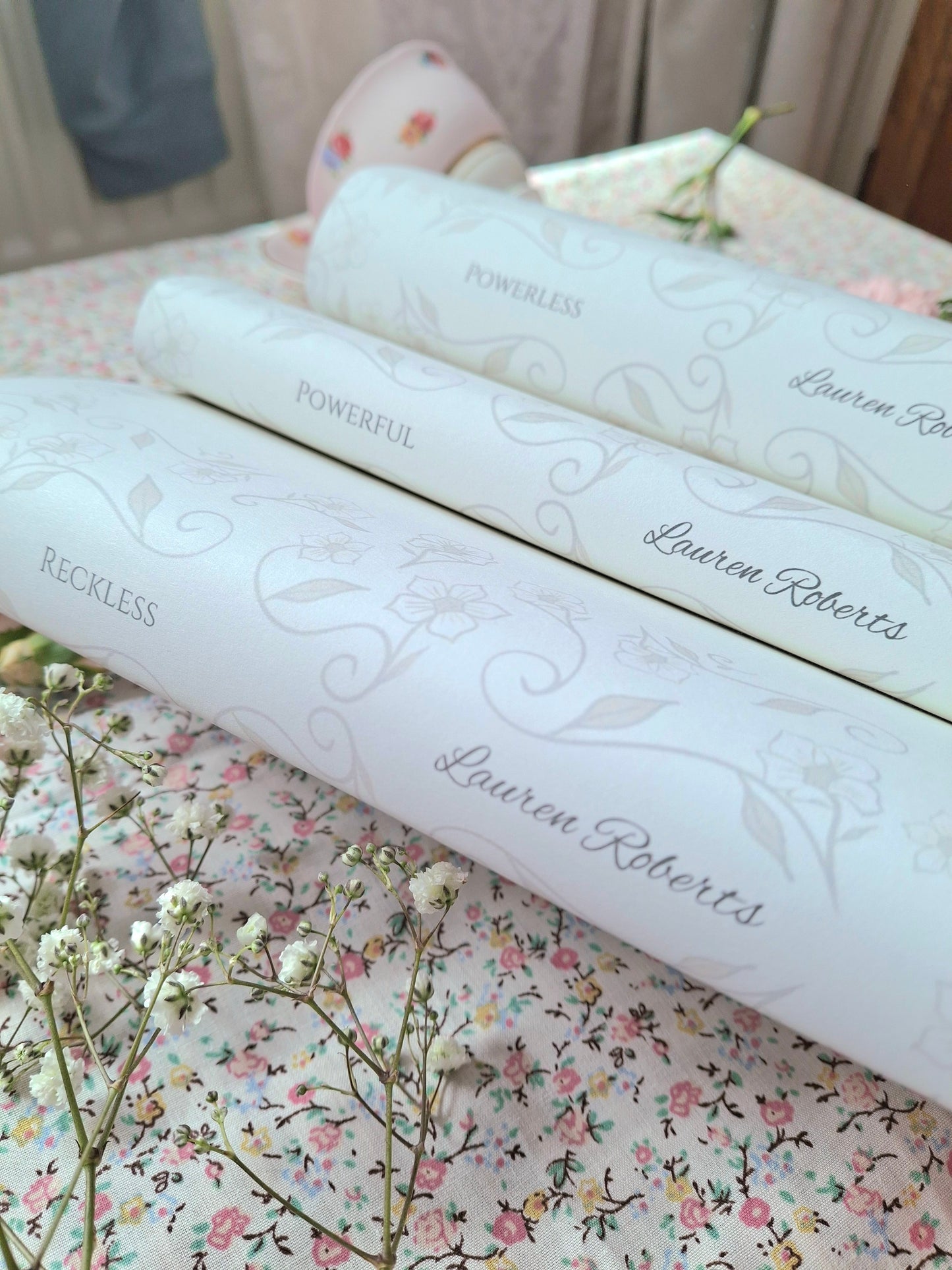 Custom Ivory Simple Elegant Dust Jackets, you choose your Titles and Colours.