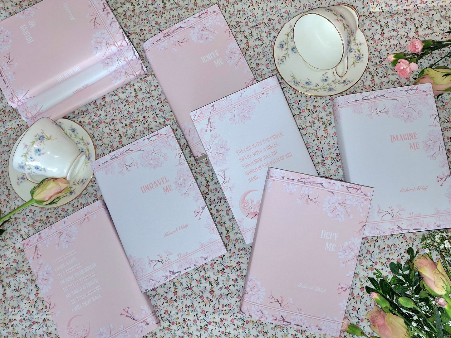 Custom Cherry Blossom Dust Jackets, you choose your Titles and Colours.