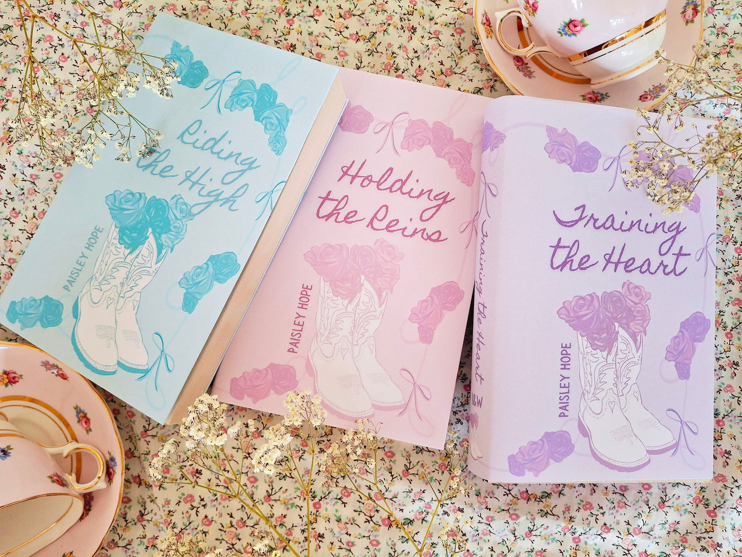 Custom Cowboy Flower Dust Jackets, you choose your Titles and Colours.