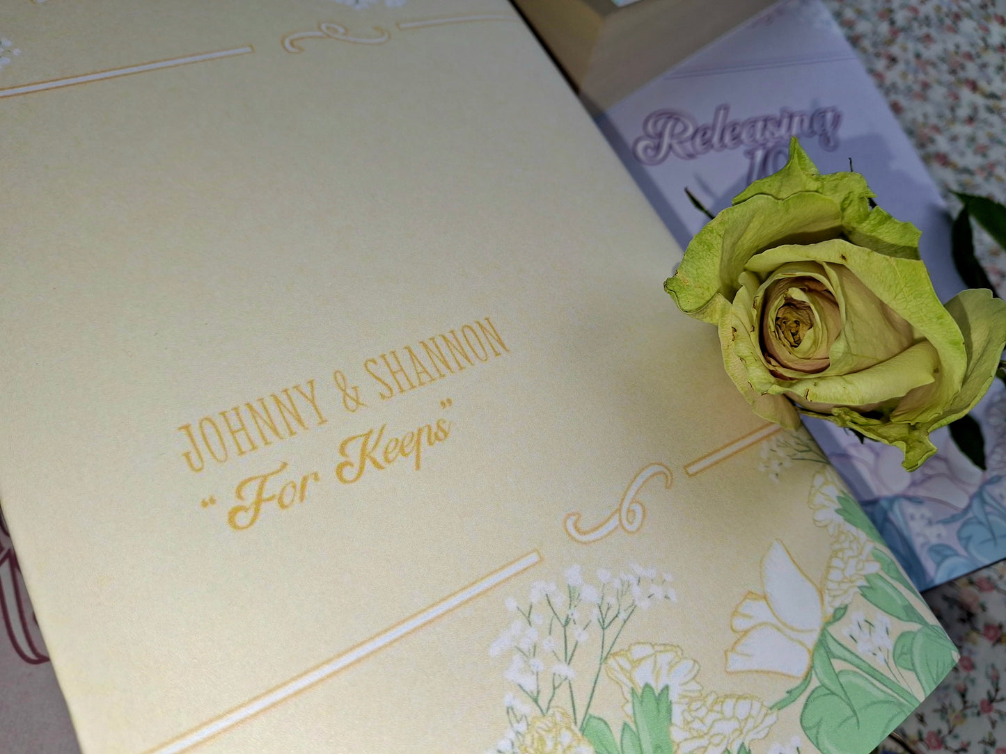 Custom Rose Flower Dust Jackets, you choose your Titles and Colours.