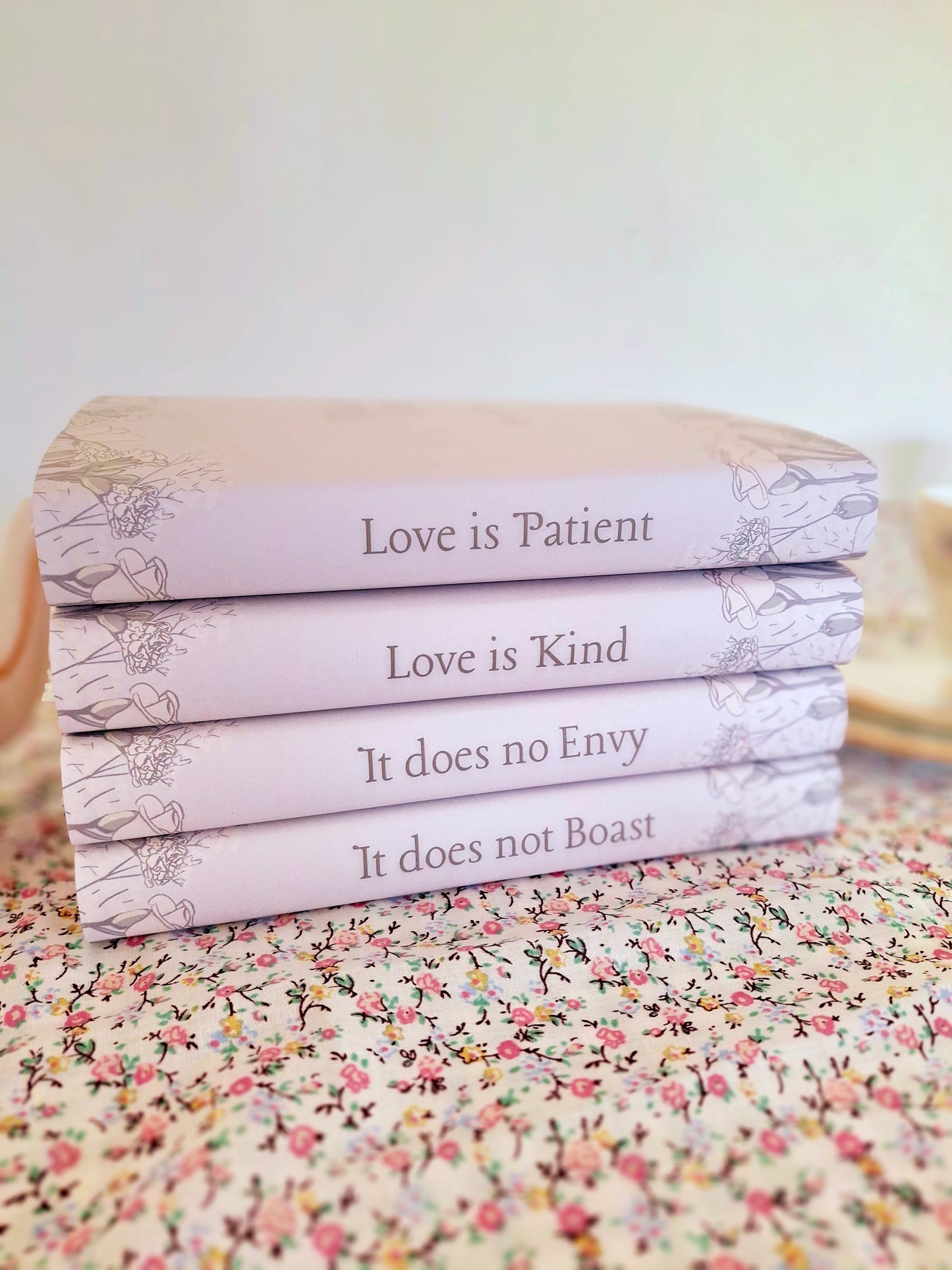 Table Number decoration. Customised, Table Number Book Sleeve. Wedding, Christening, Party. Book Cover. Corinthians.