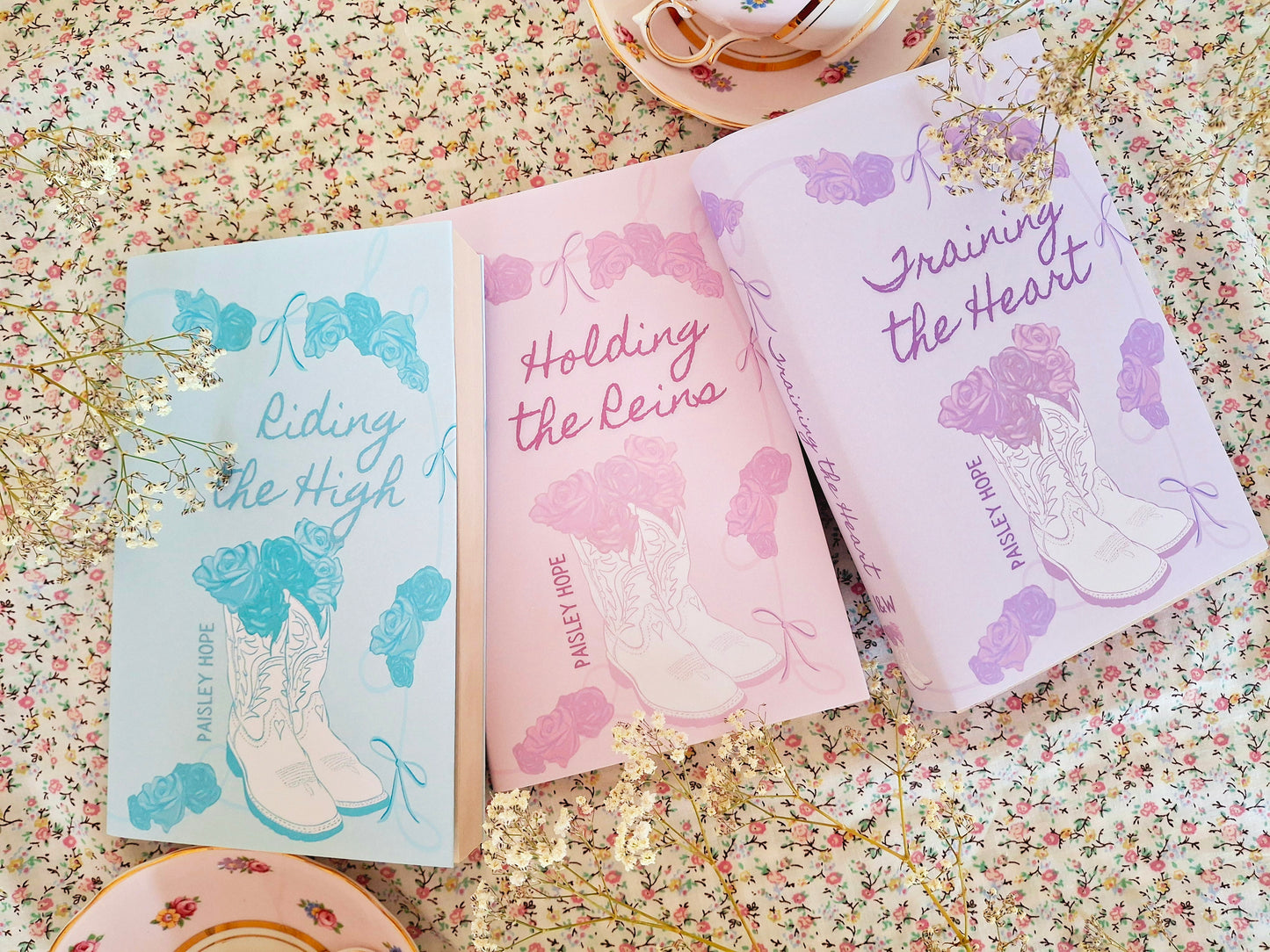 Custom Cowboy Flower Dust Jackets, you choose your Titles and Colours.