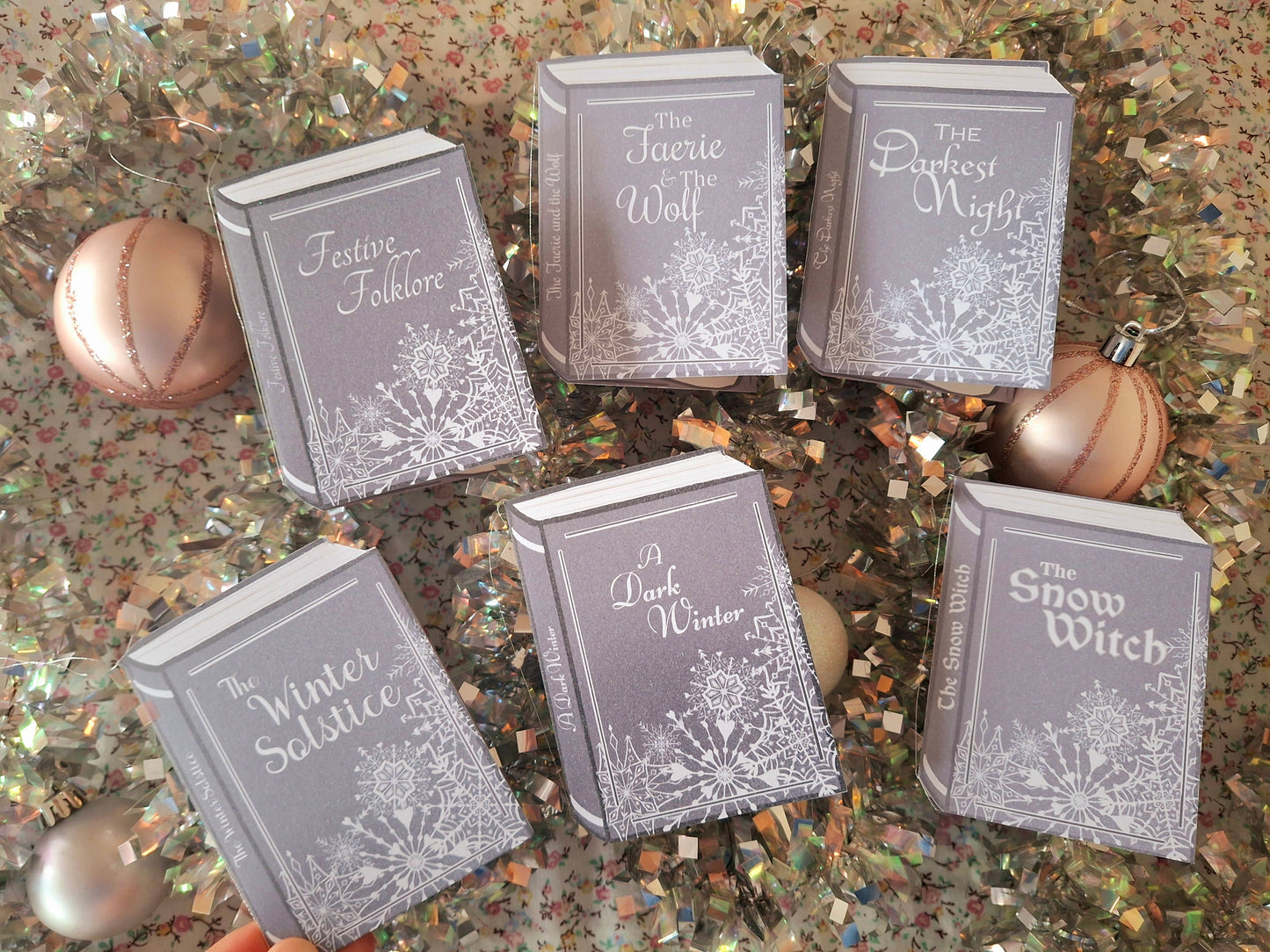 Mini Fantasy Christmas Book Decorations