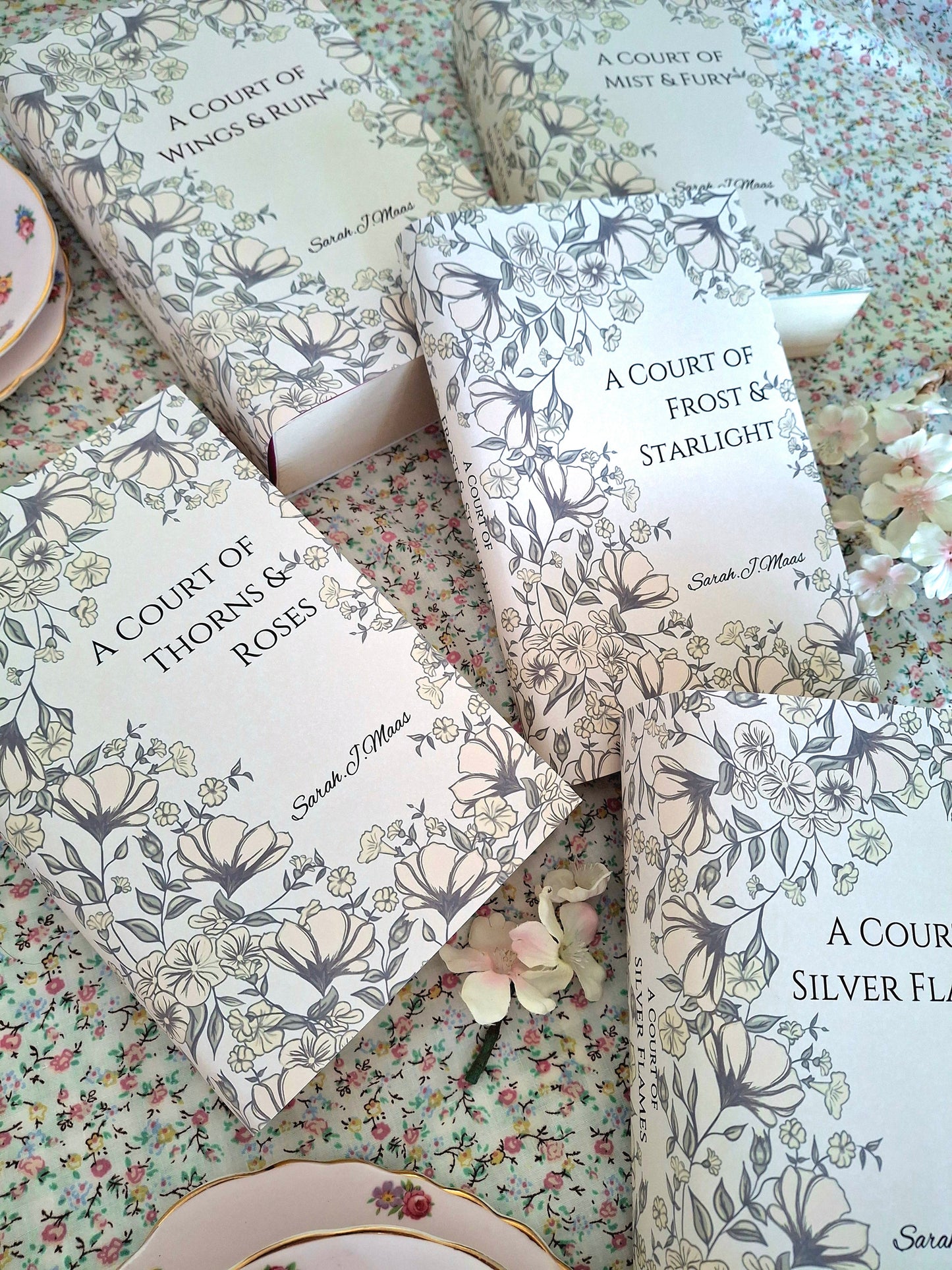 Custom Elegant Flower Dust Jackets, you choose your Titles and Colours.