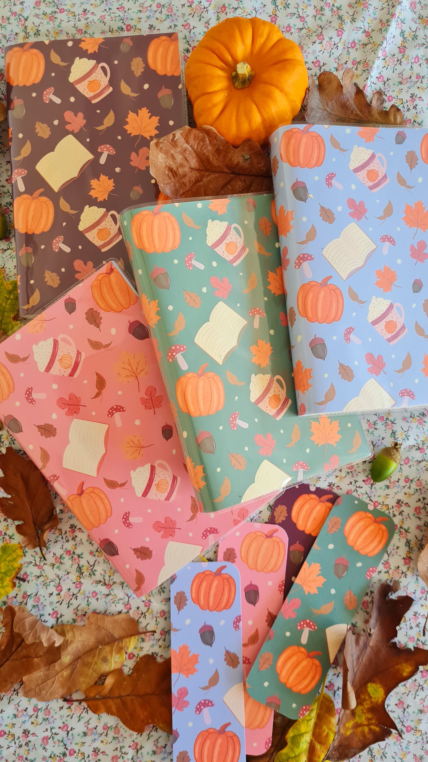 Autmnal/Fall Protective Interchangeable Book Covers.