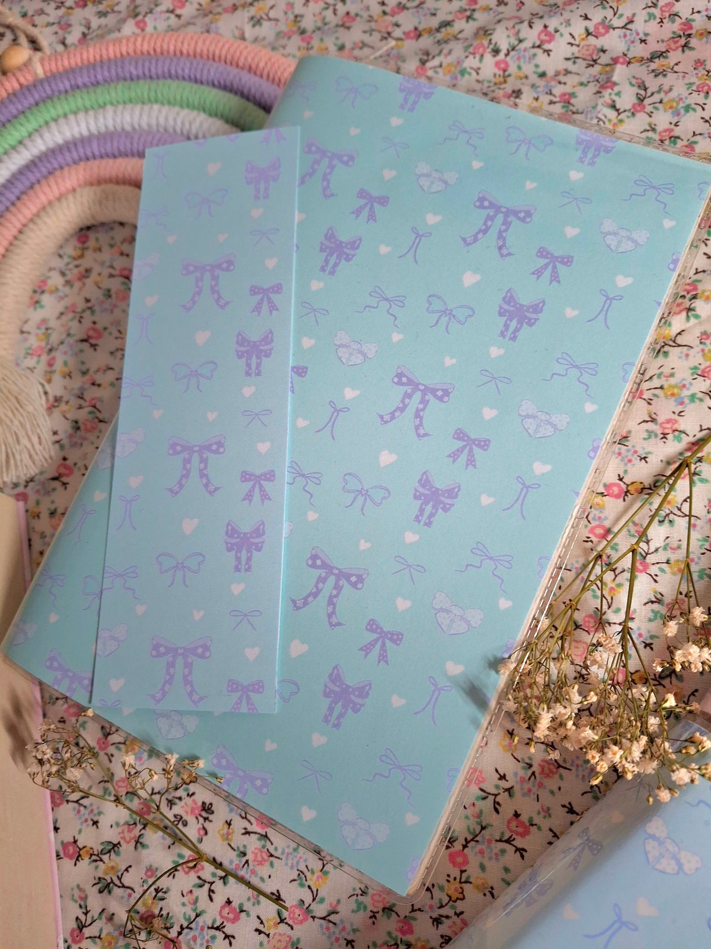 Cute Bow Pattern Protective Interchangeable Book Covers.