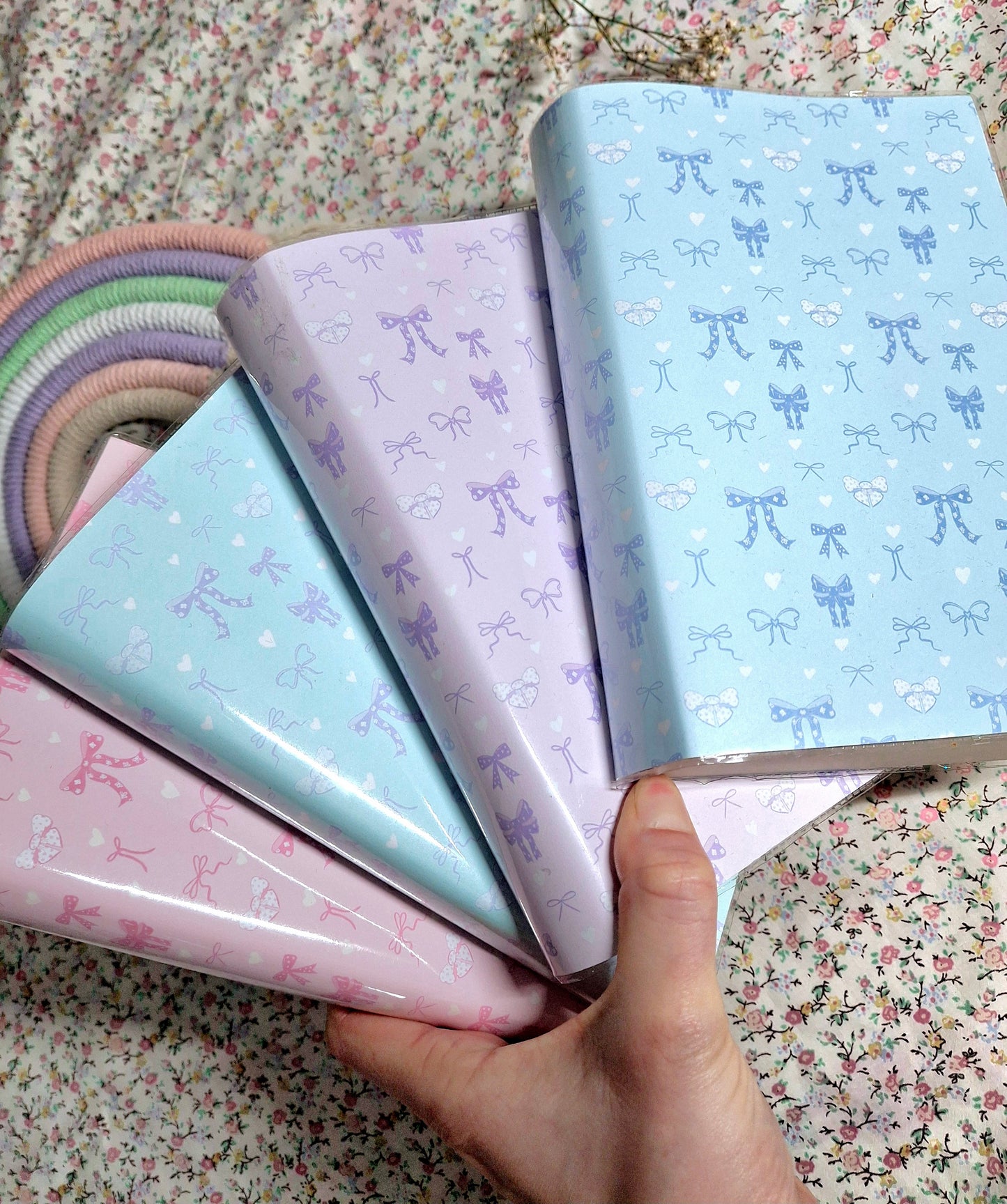 Cute Bow Pattern Protective Interchangeable Book Covers.
