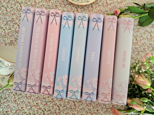 Custom Cherry Blossom Dust Jackets, you choose your Titles and Colours.