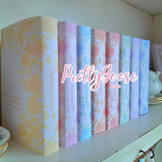 Custom Elaborate Flower Dust Jackets, you choose your Titles and Colours.