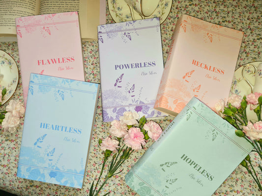 Custom Rainbow Floral Spray Dust Jackets, you choose your Titles and Colours.