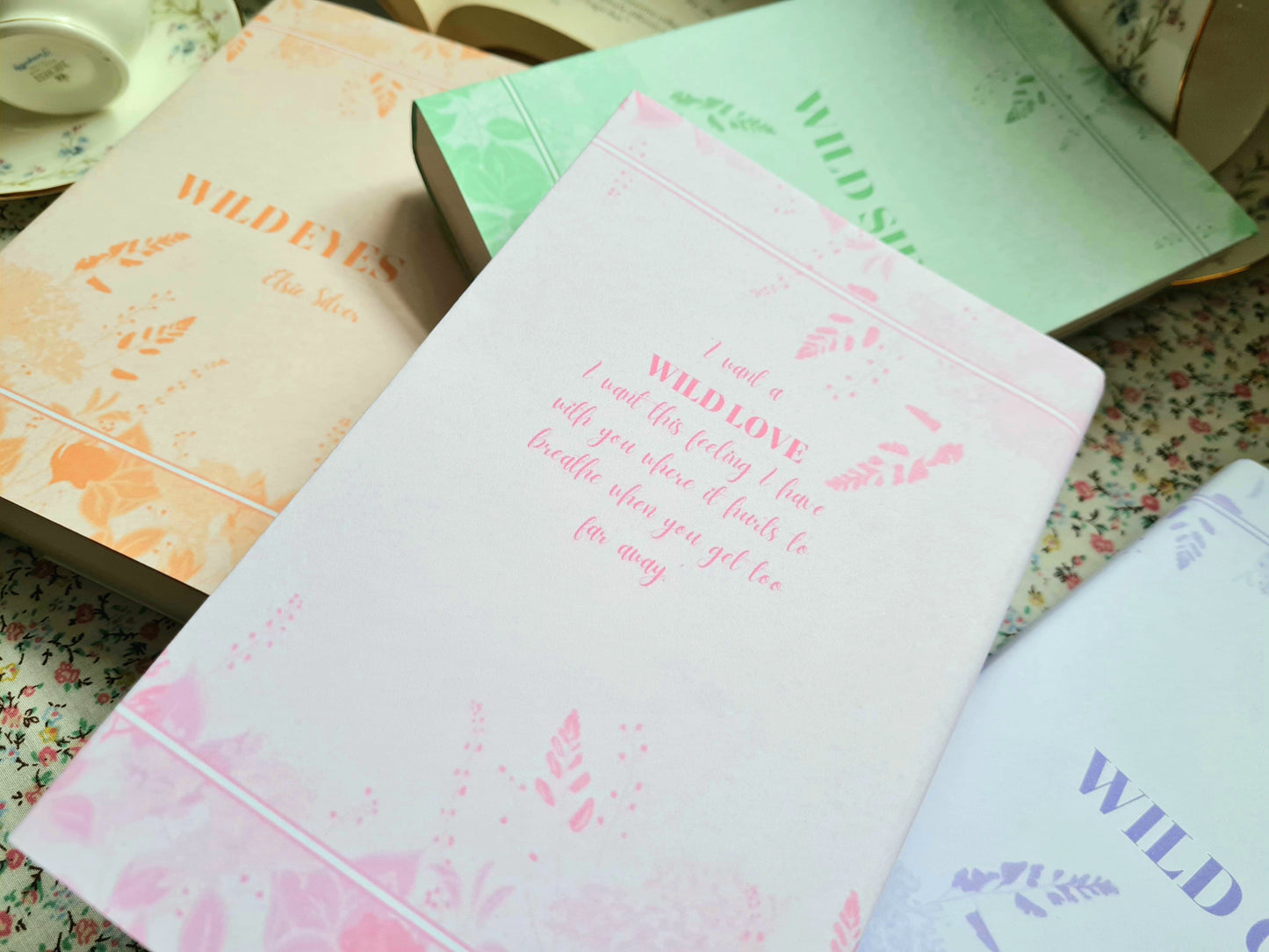 Custom Rainbow Floral Spray Dust Jackets, you choose your Titles and Colours.