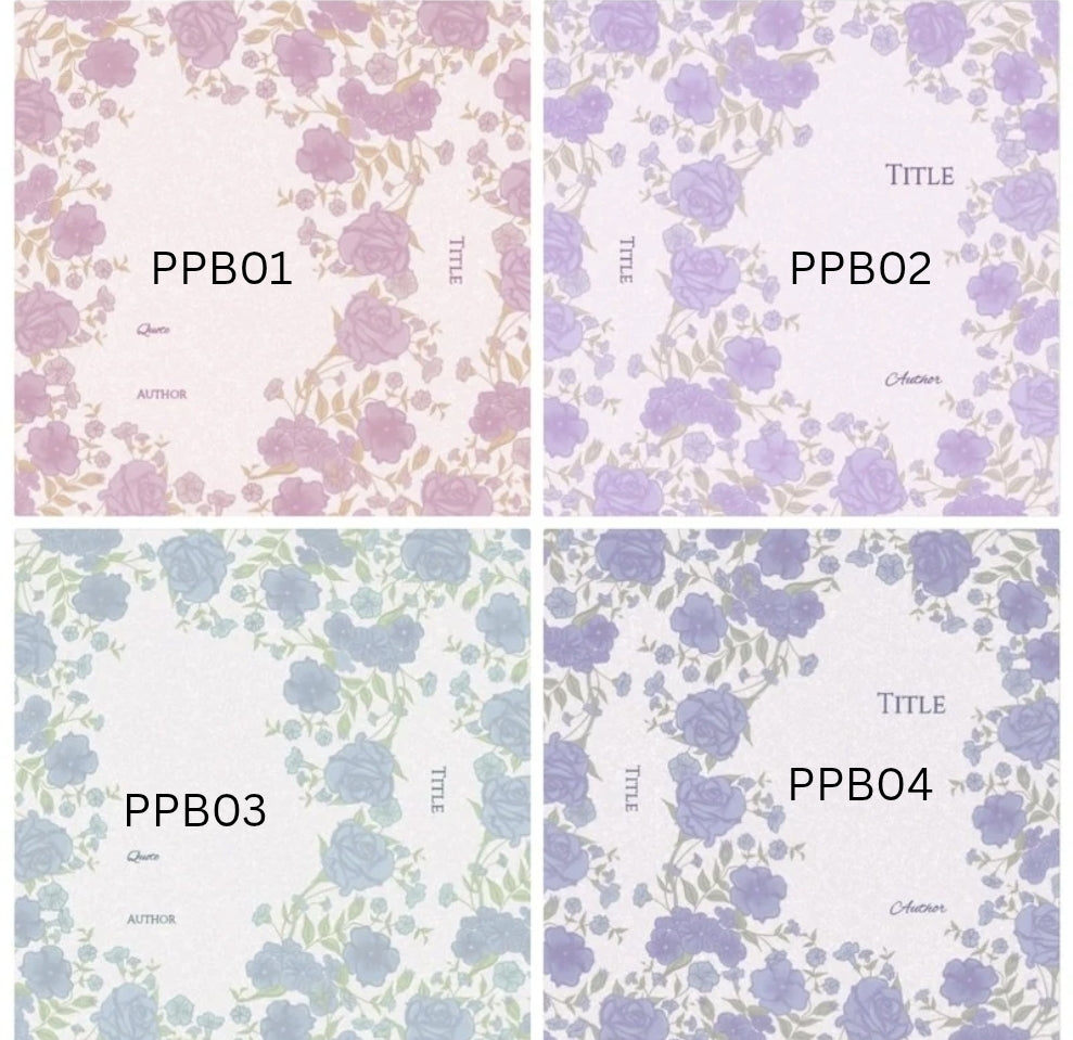 Custom Pink, Lilac, Blue Flower Dust Jackets, you choose your Titles and Colours.