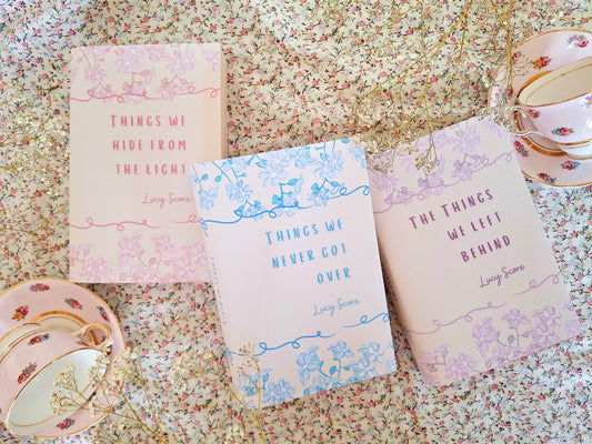 Custom Tall Cream Flower Dust Jackets, you choose your Titles and Colours.